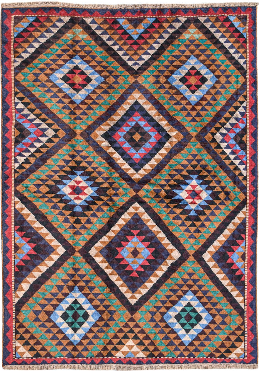 Handmade Tribal Afghan Rug | 240 x 182 cm | 7'10" x 6' - Najaf Rugs & Textile