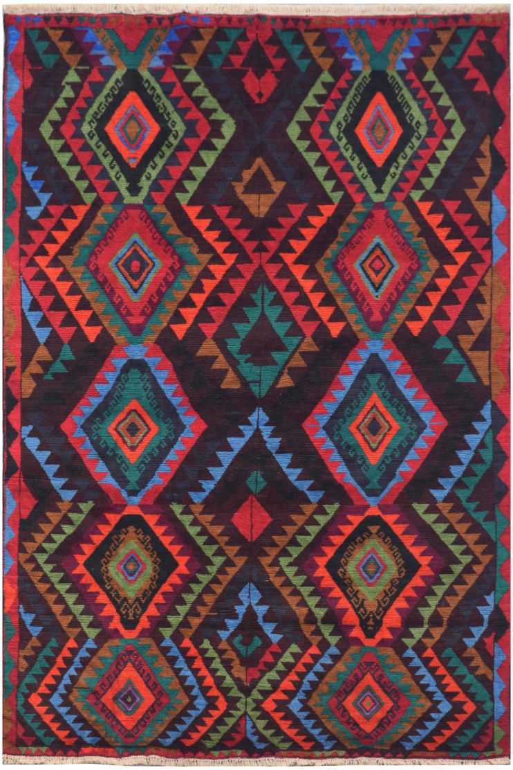 Handmade Tribal Afghan Rug | 278 x 189 cm | 9'12" x 6'2" - Najaf Rugs & Textile