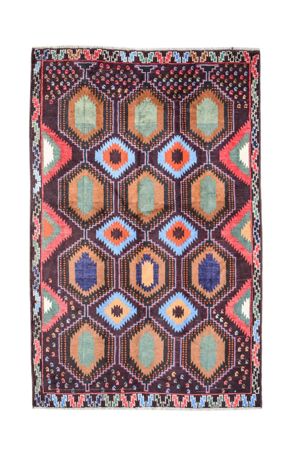 Handmade Tribal Afghan Rug | 287 x 202 cm | 9'5" x 6'8" - Najaf Rugs & Textile
