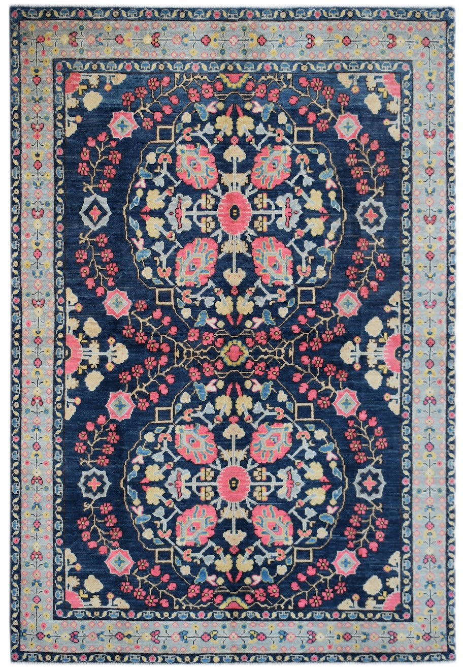 Handmade Tribal Afghan Rug | 294 x 198 cm | 9'8" x 6'6" - Najaf Rugs & Textile