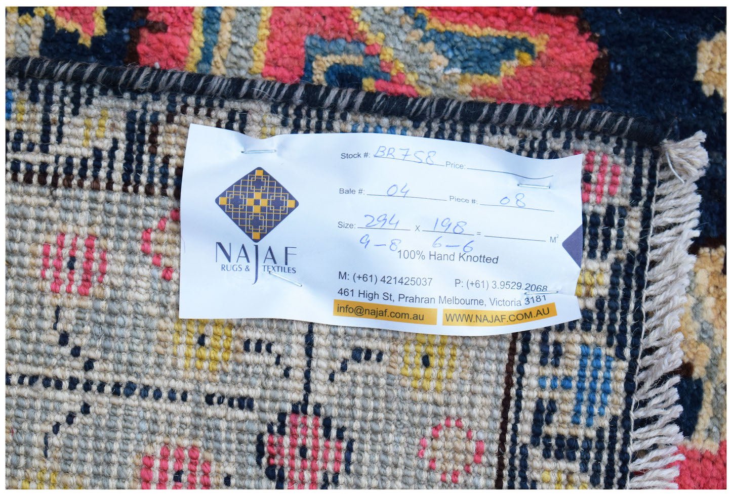Handmade Tribal Afghan Rug | 294 x 198 cm | 9'8" x 6'6" - Najaf Rugs & Textile