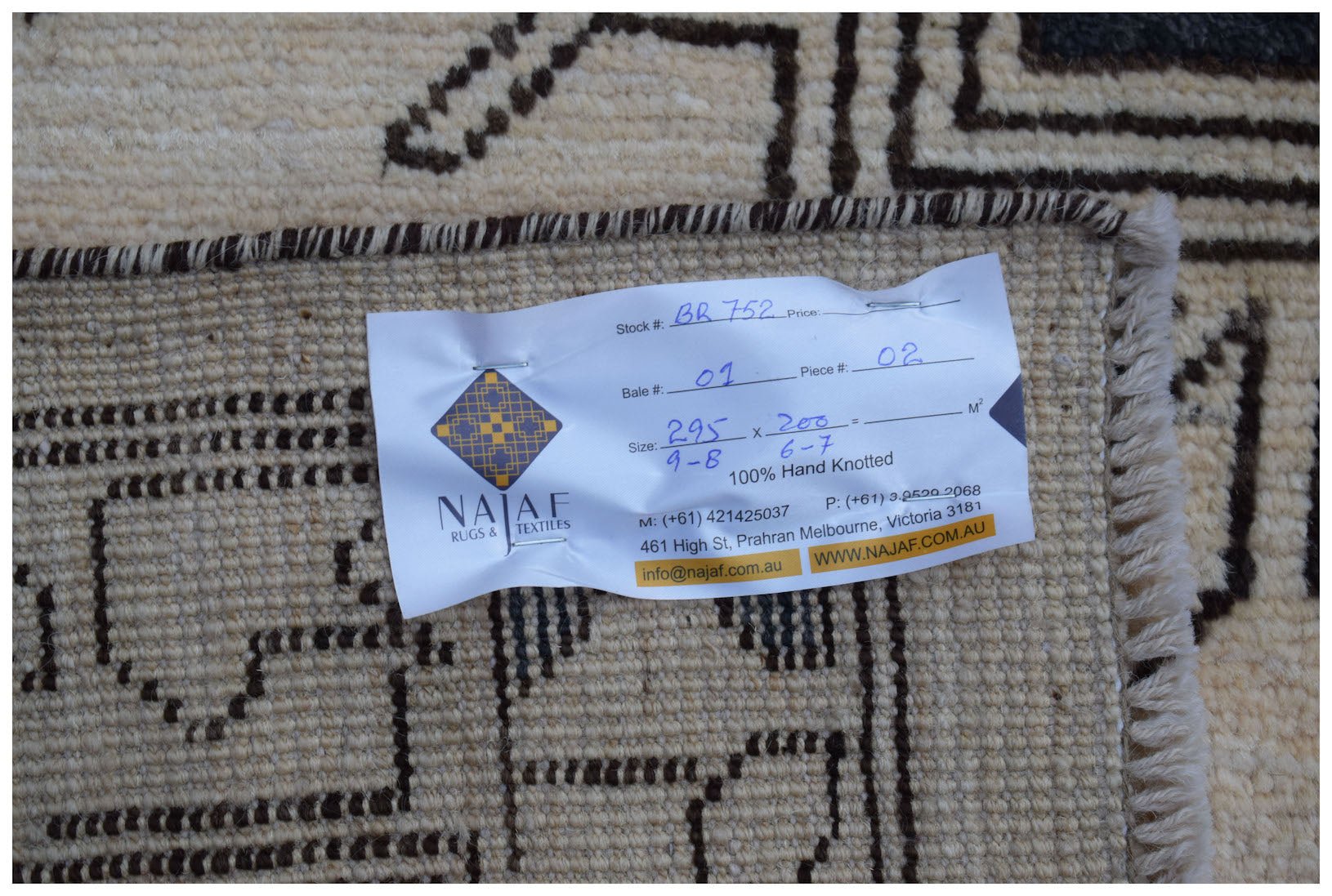 Handmade Tribal Afghan Rug | 295 x 200 cm | 9'8" x 6'7" - Najaf Rugs & Textile