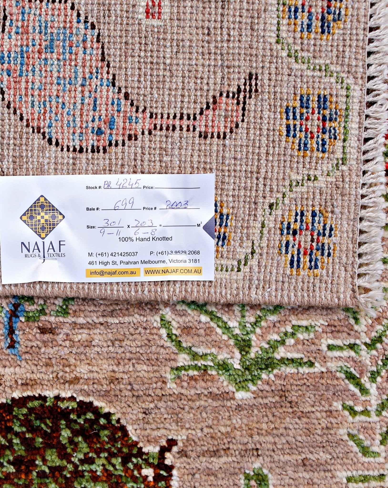 Handmade Tribal Afghan Rug | 301 x 203 cm | 9'11" x 6'8" - Najaf Rugs & Textile