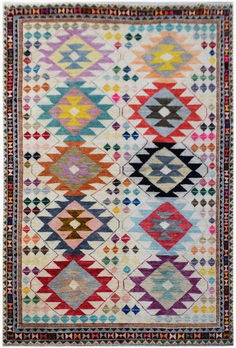 Handmade Tribal Afghan Rug | 323 x 198 cm | 10'7" x 6'6" - Najaf Rugs & Textile