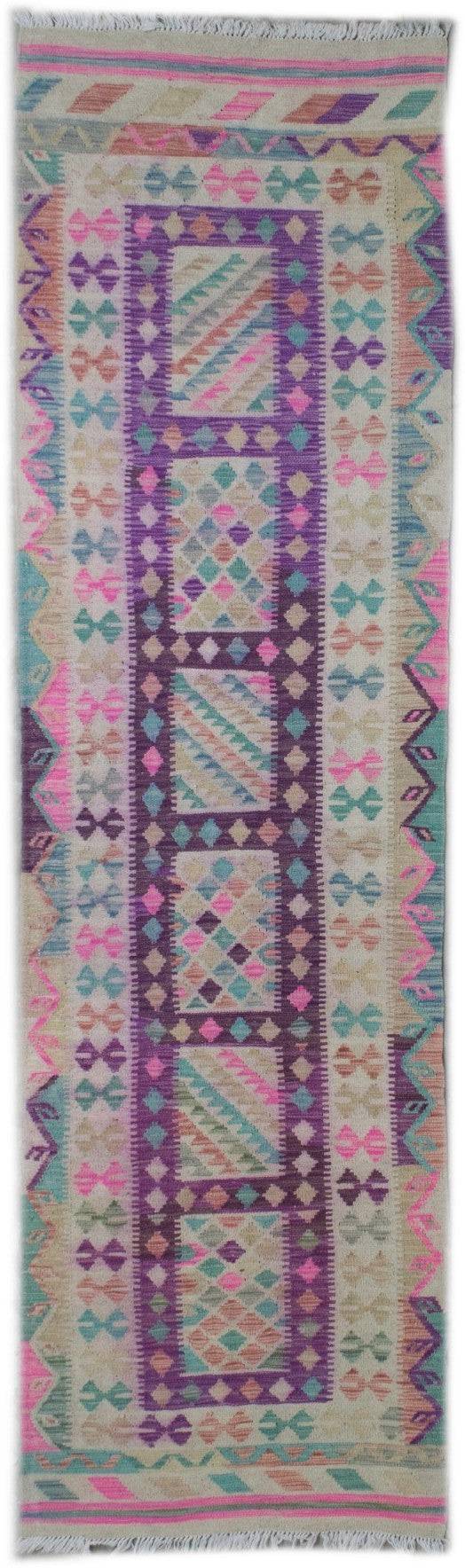 Handmade Tribal Kilim Hallway Runner | 294 x 83 cm - Najaf Rugs & Textile