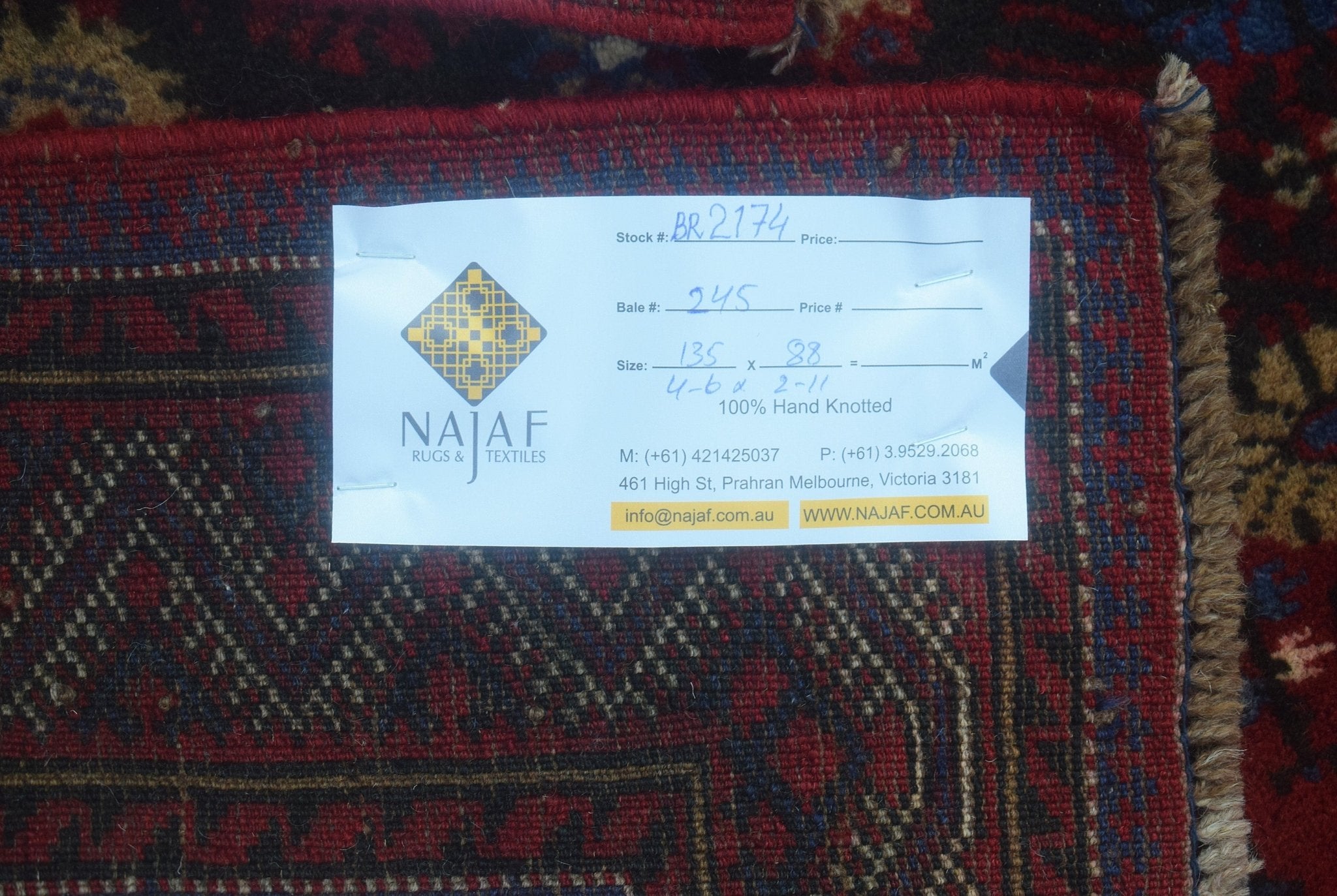 Handmade Vintage Afghan Shepherd's Rug | 135 x 88 cm | 4'6" x 2'11" - Najaf Rugs & Textile