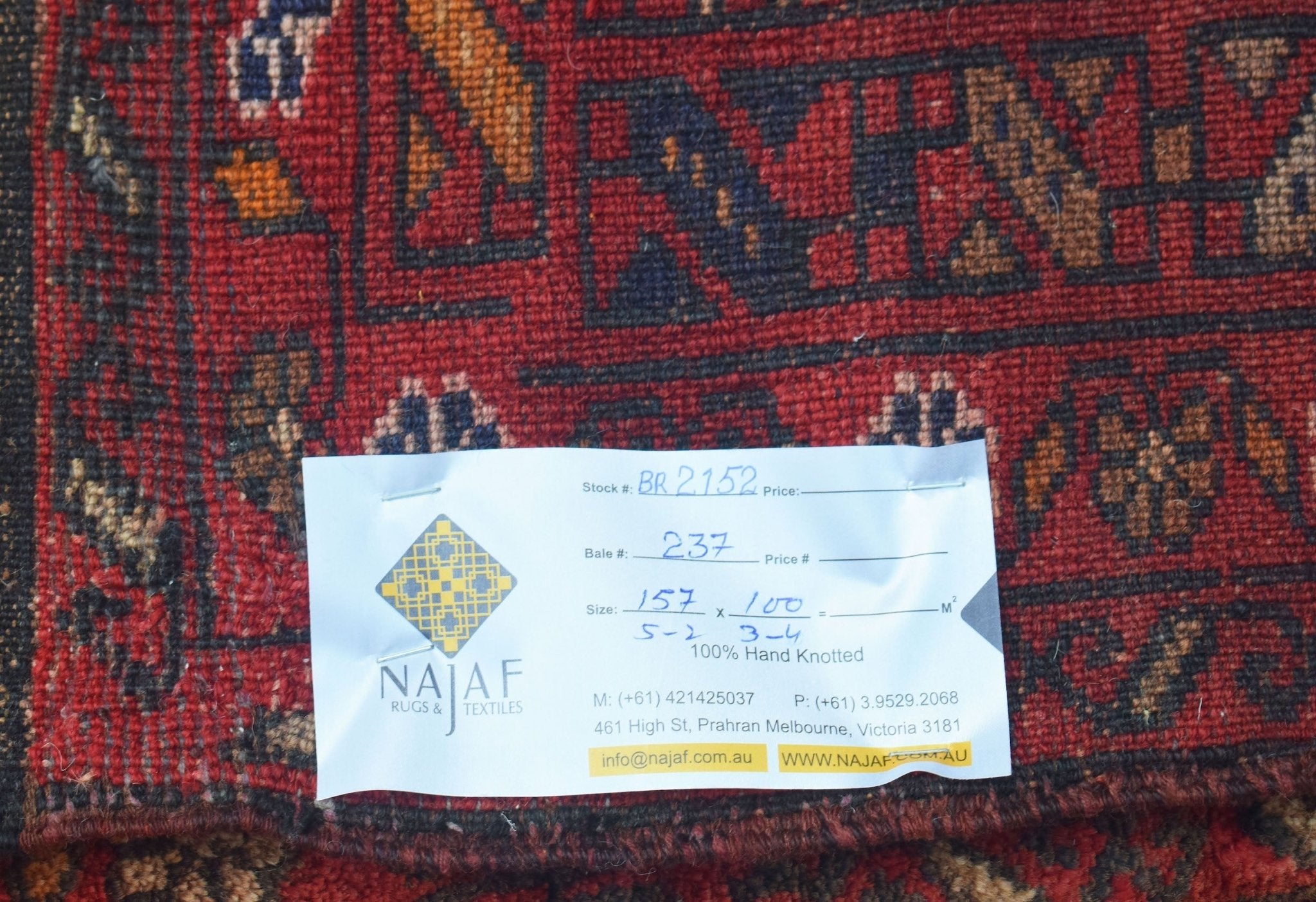 Handmade Vintage Afghan Shepherd's Rug | 157 x 100 cm | 5'2" x 3'4" - Najaf Rugs & Textile