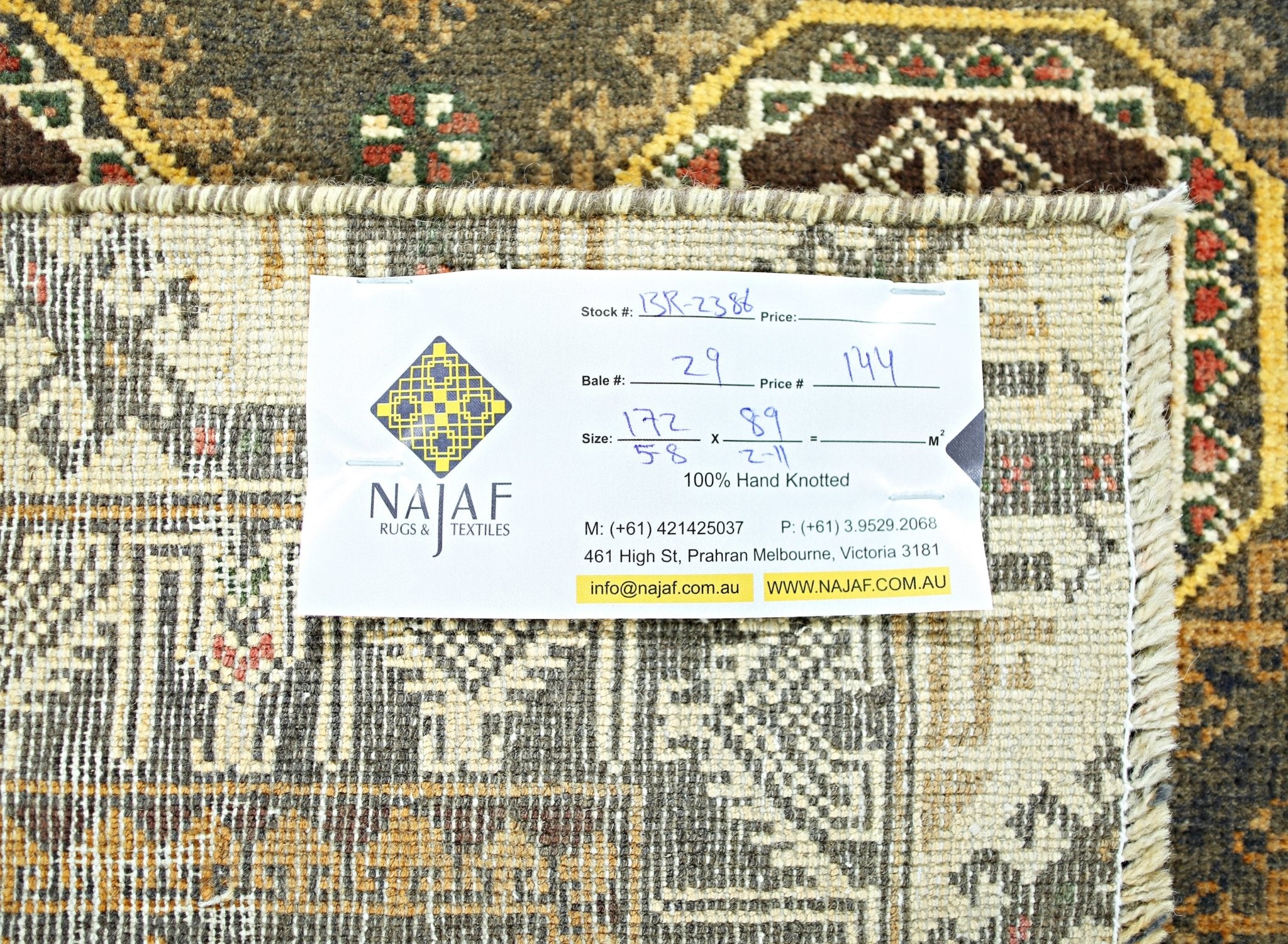 Handmade Vintage Afghan Shepherd's Rug | 172 x 89 cm | 5'8" x 2'11" - Najaf Rugs & Textile