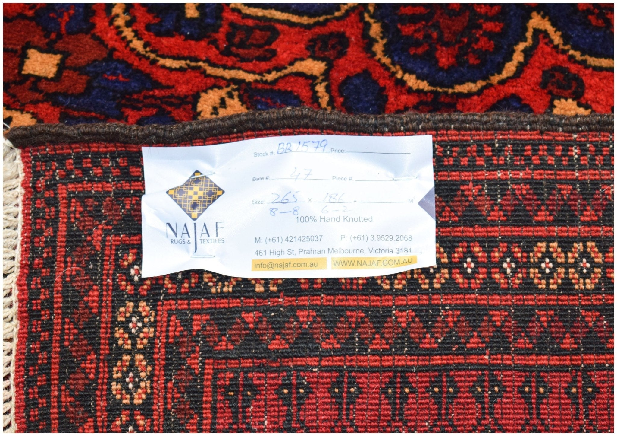 Handmade Vintage Afghan Shepherd's Rug | 265 x 186 cm | 8'8" x 6'2" - Najaf Rugs & Textile