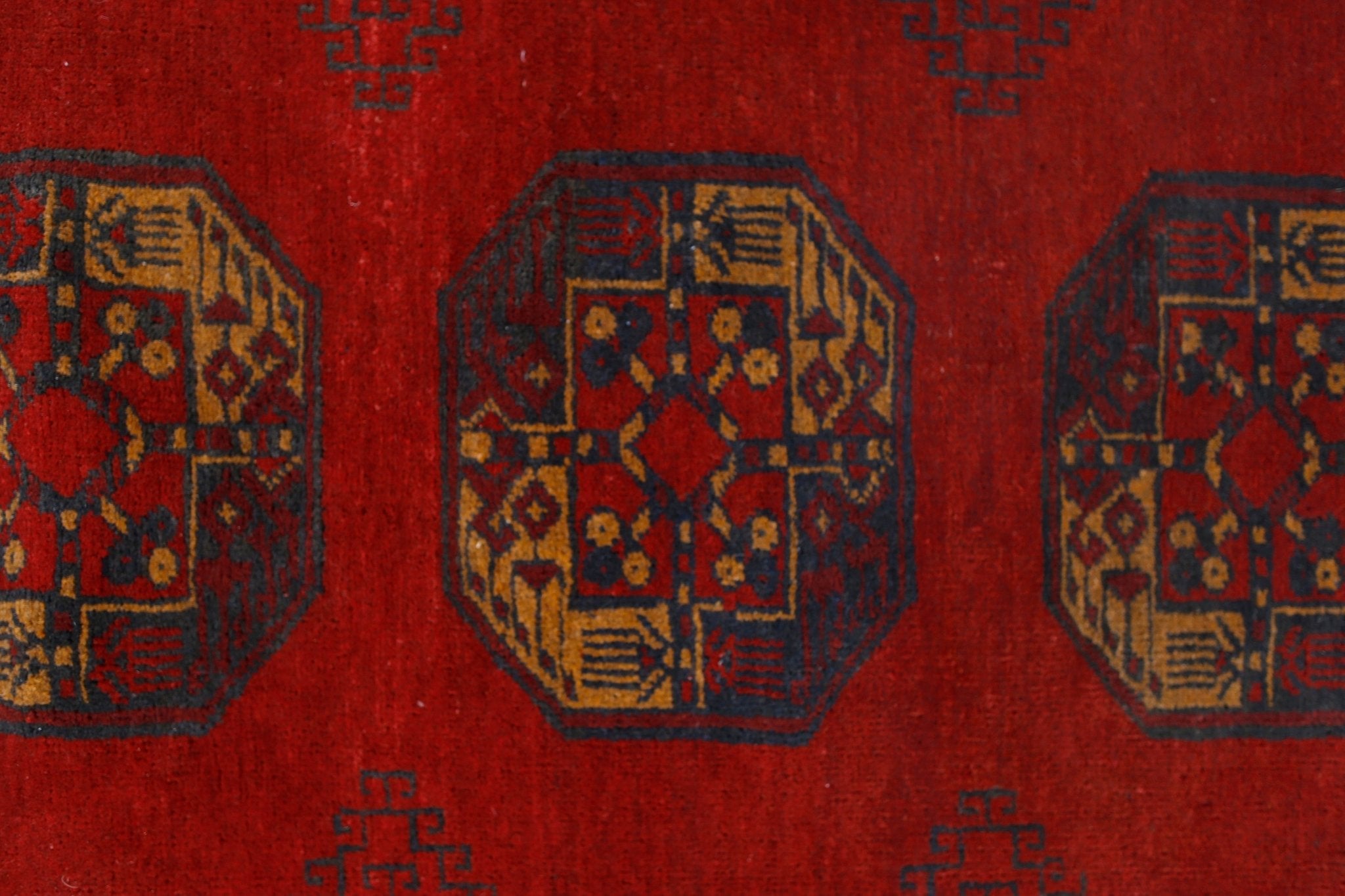 Handmade Vintage Afghan Turkmen Hallway Runner | 255 x 81 cm | 8'5" x 2'8" - Najaf Rugs & Textile