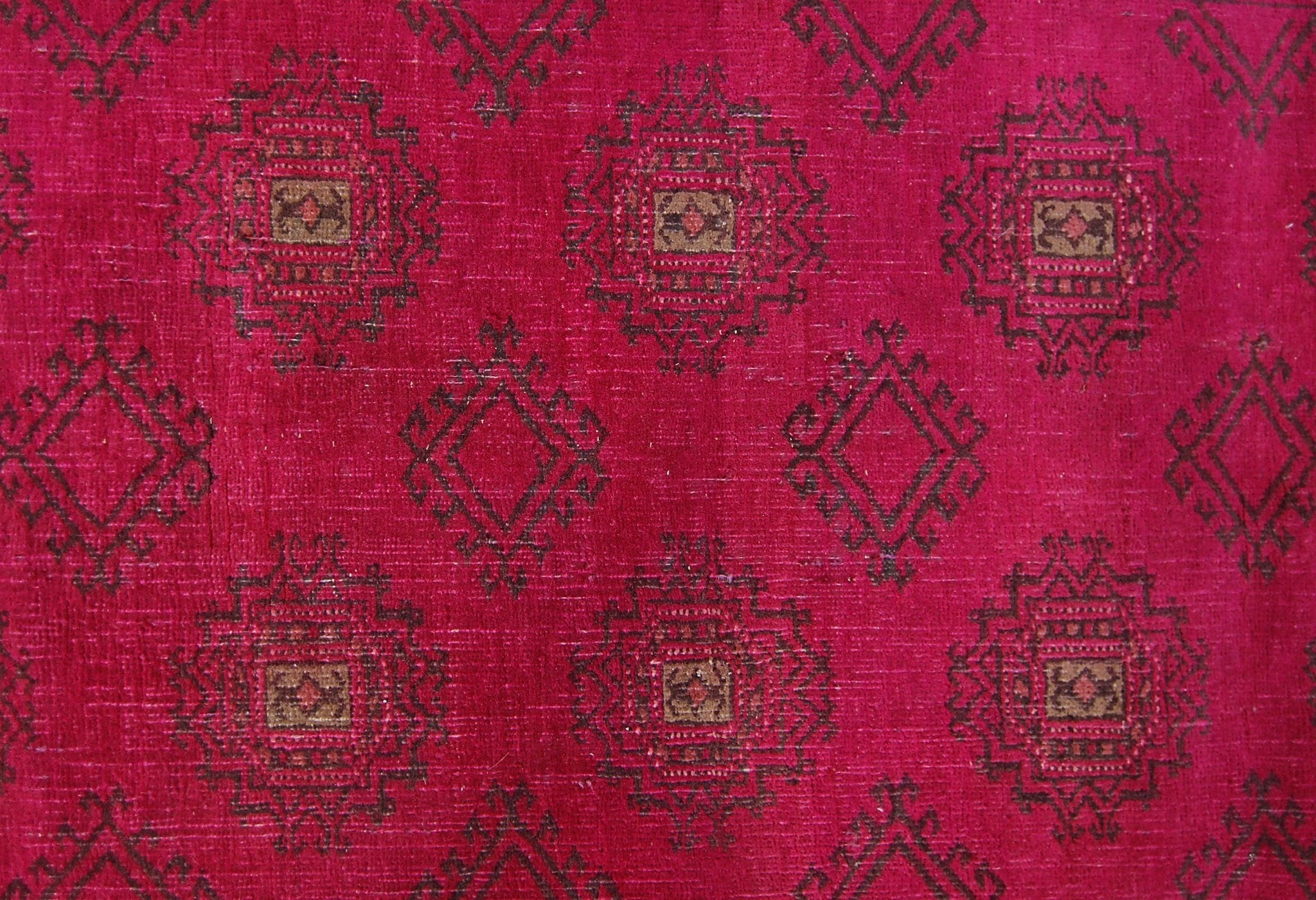 Handmade Vintage Afghan Turkmen Hallway Runner | 269 x 101 cm | 8’10" x 3'4" - Najaf Rugs & Textile