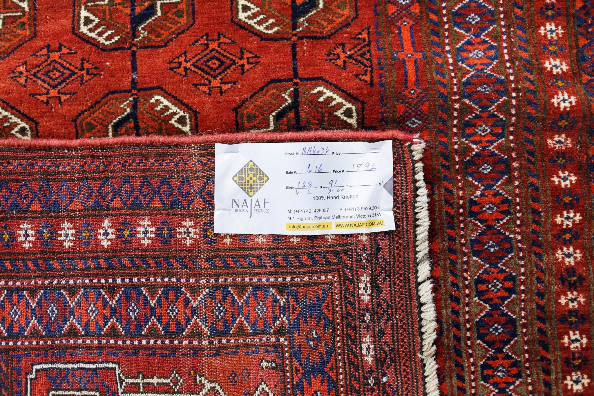 Handmade Vintage Afghan Turkmen Prayer Rug | 128 x 91 cm | 4'2" x 3' - Najaf Rugs & Textile