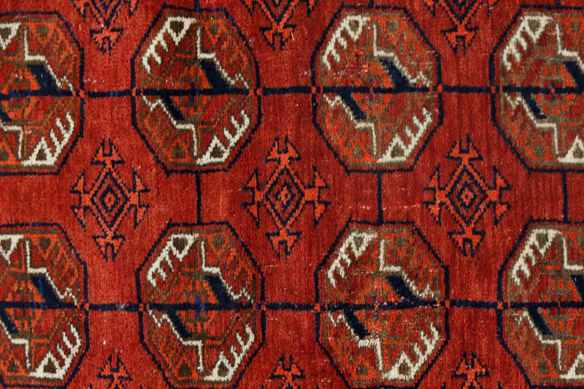 Handmade Vintage Afghan Turkmen Prayer Rug | 128 x 91 cm | 4'2" x 3' - Najaf Rugs & Textile