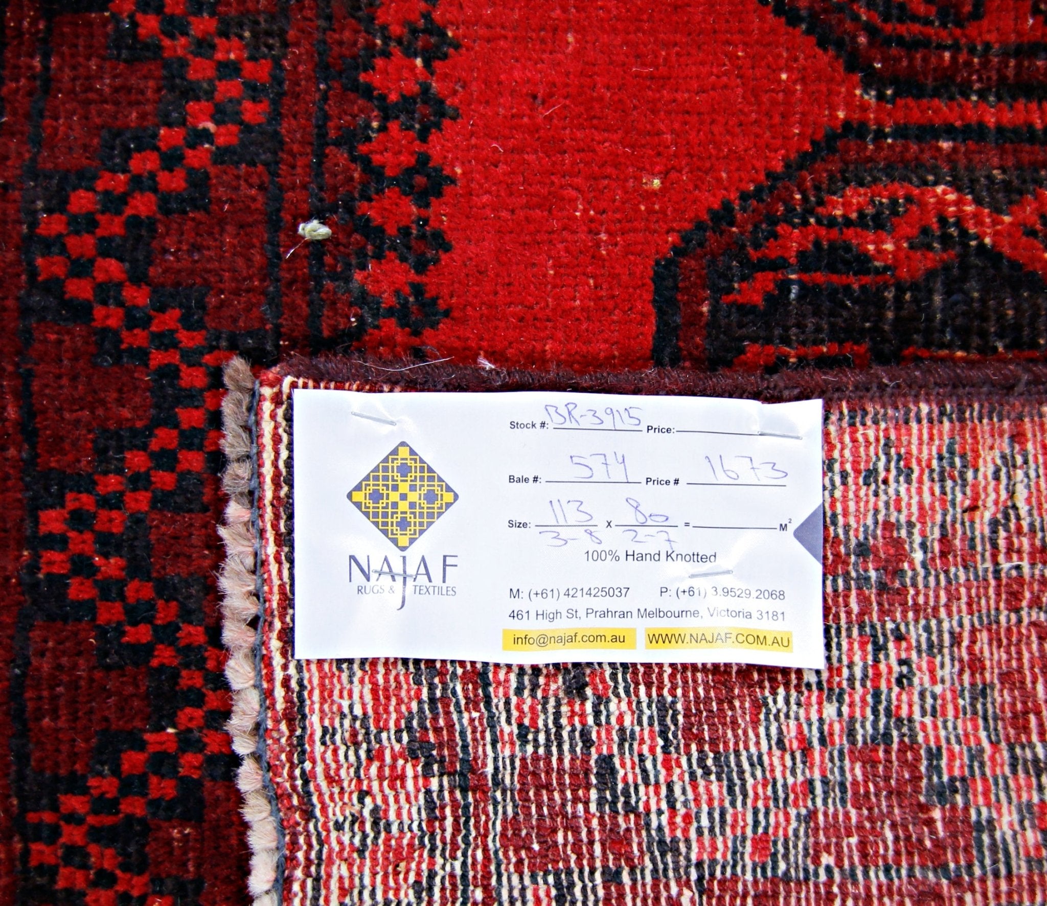 Handmade Vintage Afghan Turkmen Rug | 113 x 80 cm | 3'8" x 2'7" - Najaf Rugs & Textile