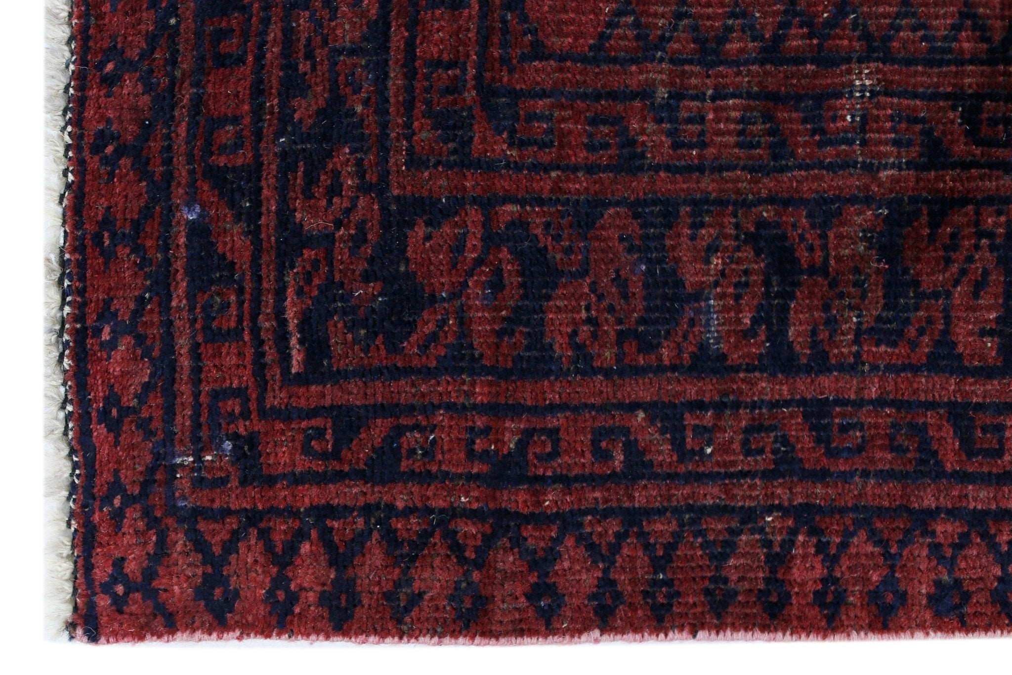 Handmade Vintage Afghan Turkmen Rug | 117 x 96 cm | 3'10" x 3'2" - Najaf Rugs & Textile