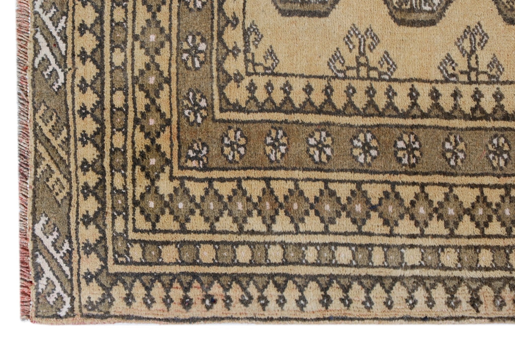 Handmade Vintage Afghan Turkmen Rug | 122 x 80 cm | 4' x 2'8" - Najaf Rugs & Textile