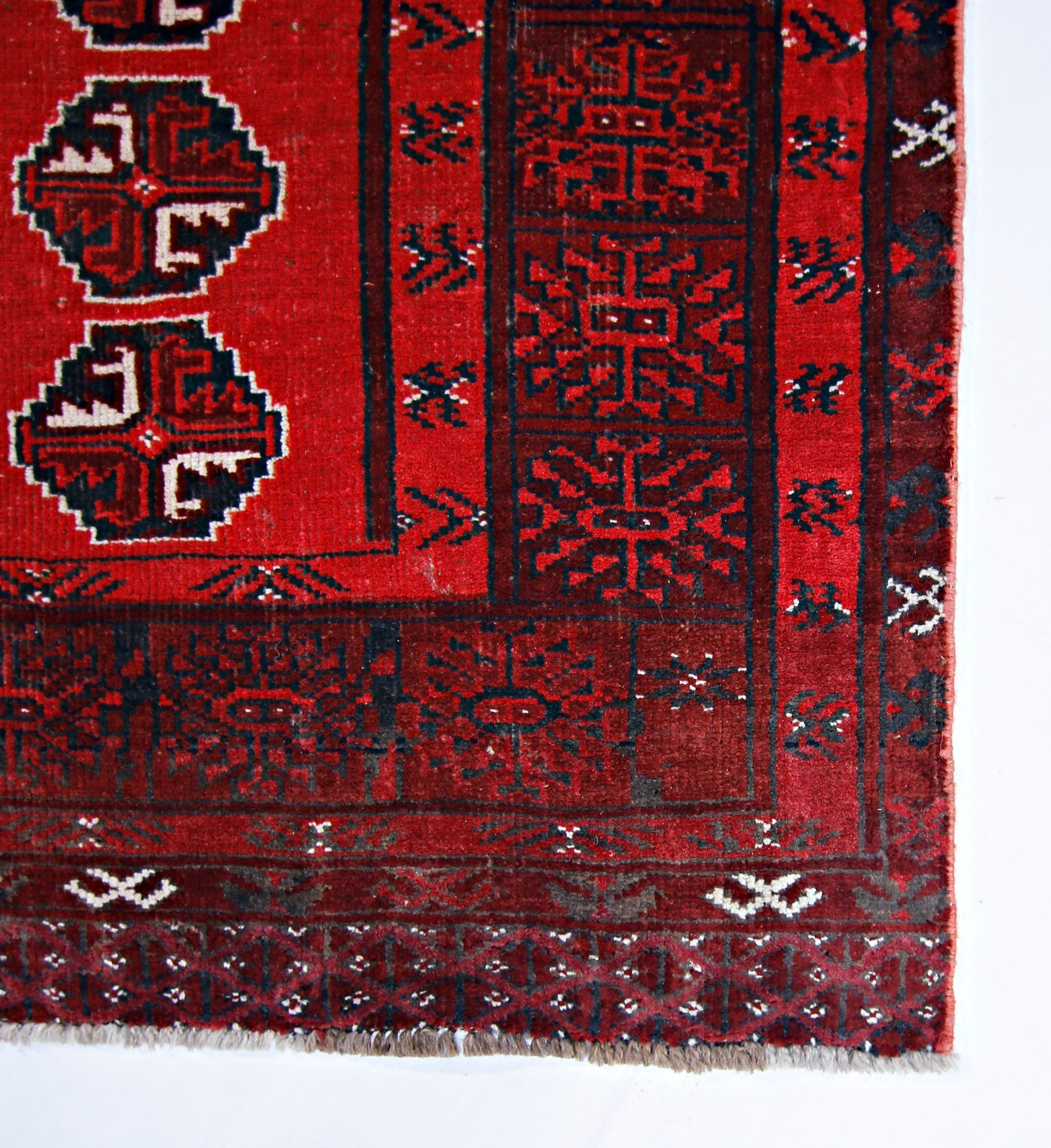 Handmade Vintage Afghan Turkmen Rug | 152 x 98 cm | 5' x 3'2" - Najaf Rugs & Textile