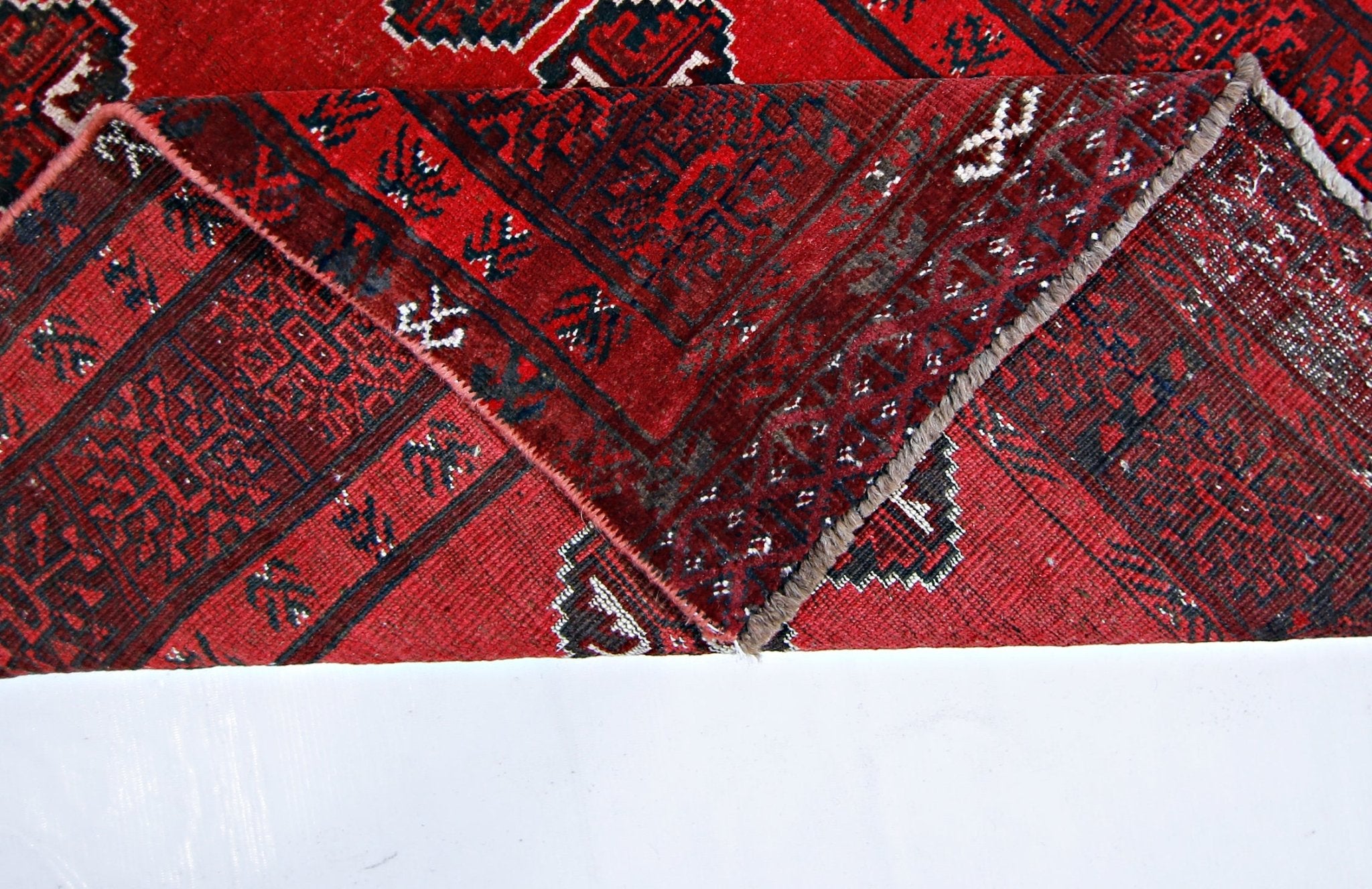 Handmade Vintage Afghan Turkmen Rug | 152 x 98 cm | 5' x 3'2" - Najaf Rugs & Textile