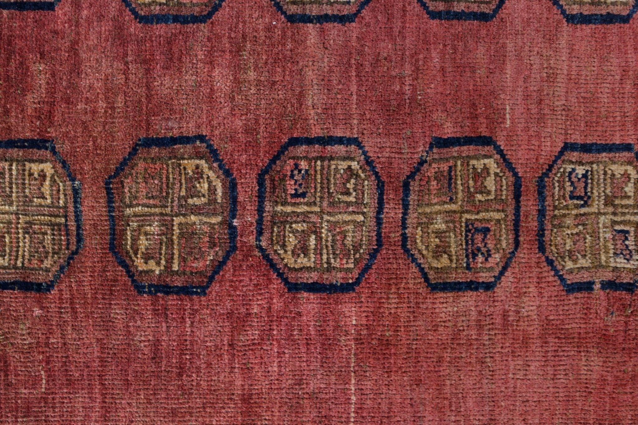 Handmade Vintage Afghan Turkmen Rug | 156 x 118 cm | 5'2" x 3'10" - Najaf Rugs & Textile