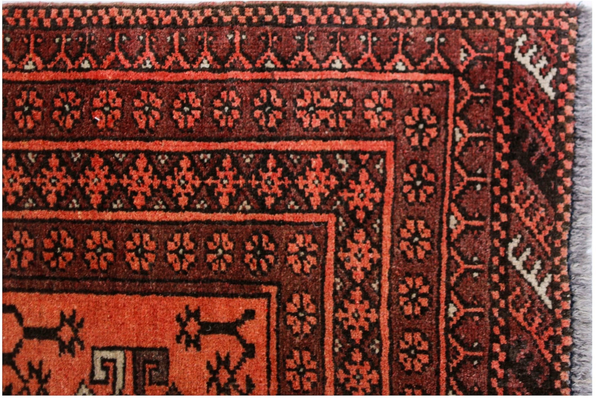 Handmade Vintage Afghan Turkmen Rug | 177 x 101 cm | 5'10" x 3'4" - Najaf Rugs & Textile