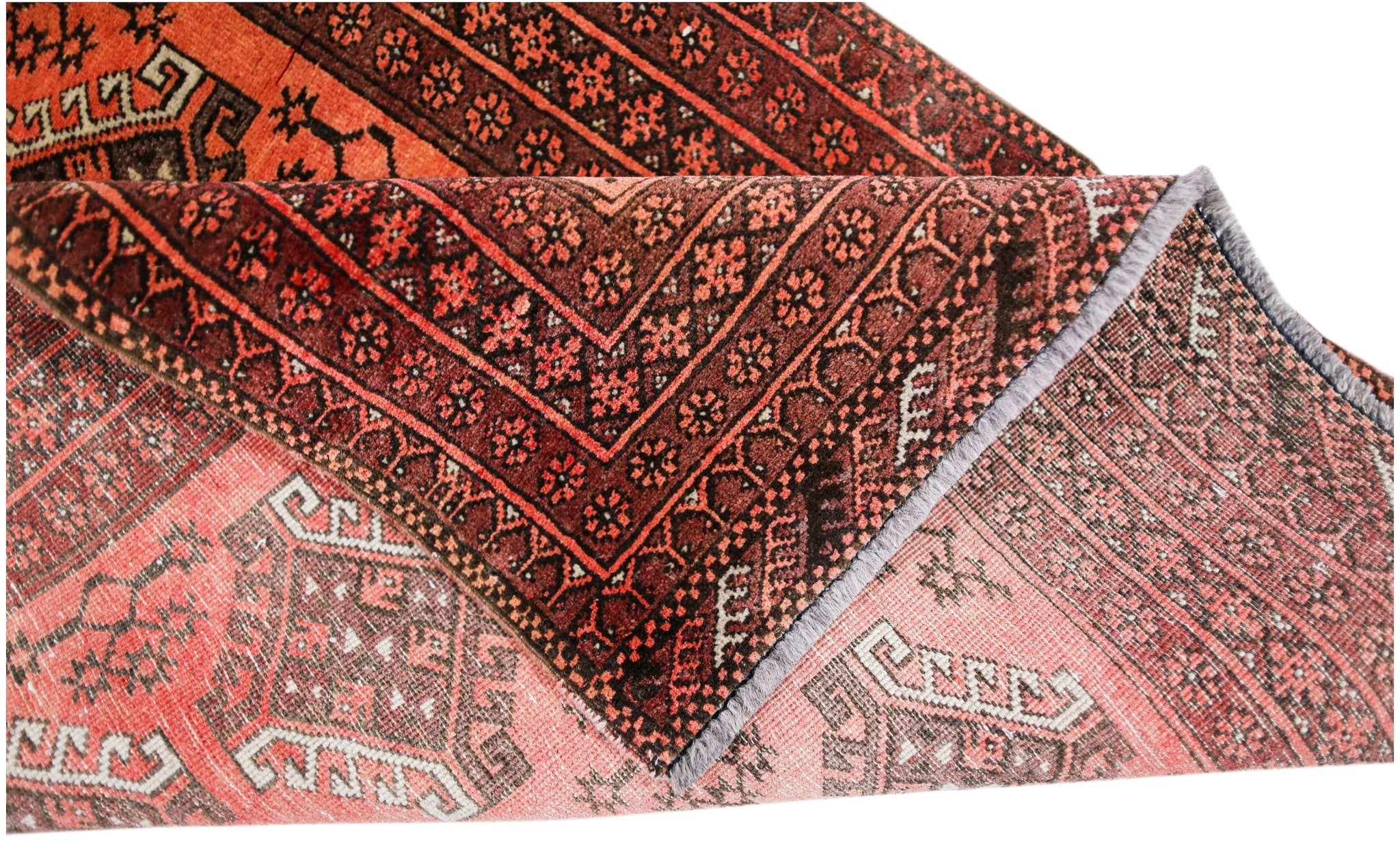 Handmade Vintage Afghan Turkmen Rug | 177 x 101 cm | 5'10" x 3'4" - Najaf Rugs & Textile