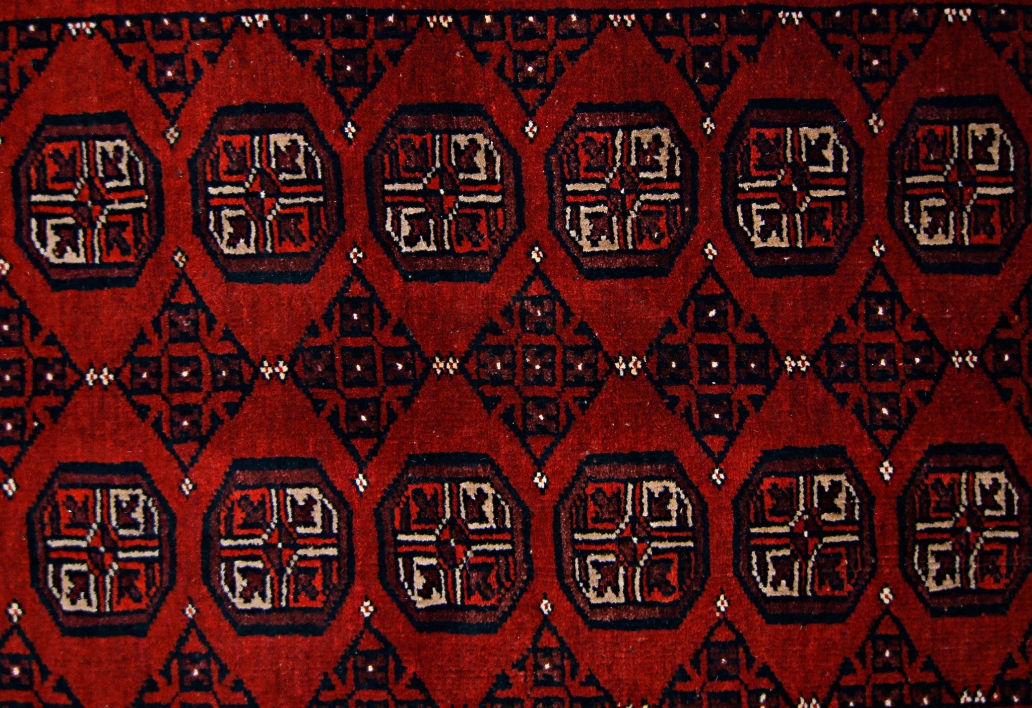 Handmade Vintage Afghan Turkmen Rug | 177 x 114 cm | 5'10" x 3'9" - Najaf Rugs & Textile