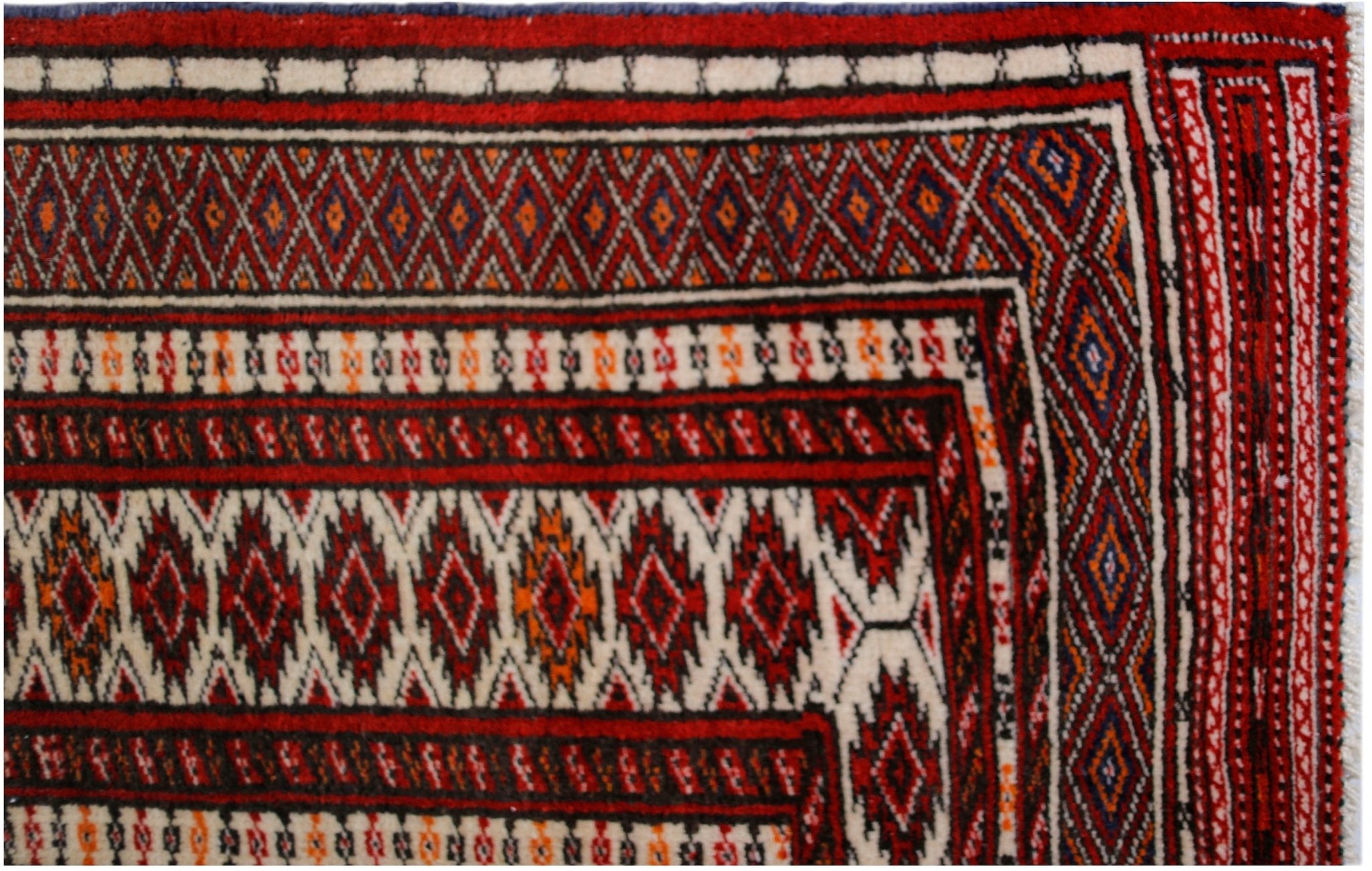 Handmade Vintage Afghan Turkmen Rug | 184 x 125 cm | 6'1" x 4'1" - Najaf Rugs & Textile