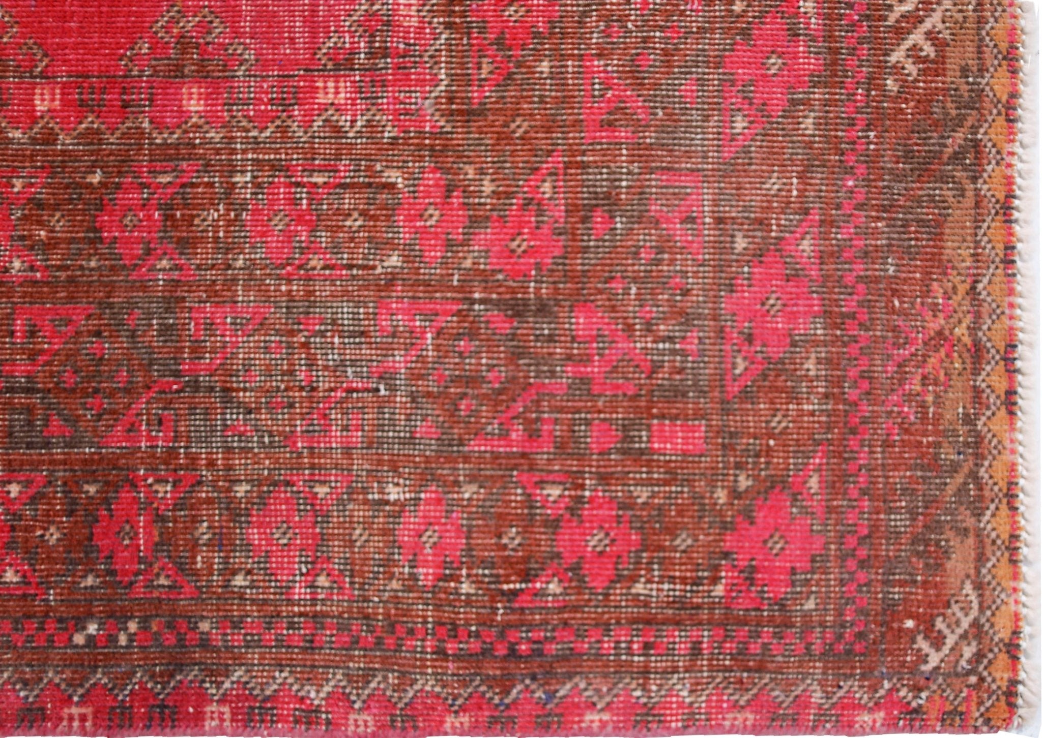 Handmade Vintage Afghan Turkmen Rug | 188 x 102 cm | 6'2" x 3'4" - Najaf Rugs & Textile
