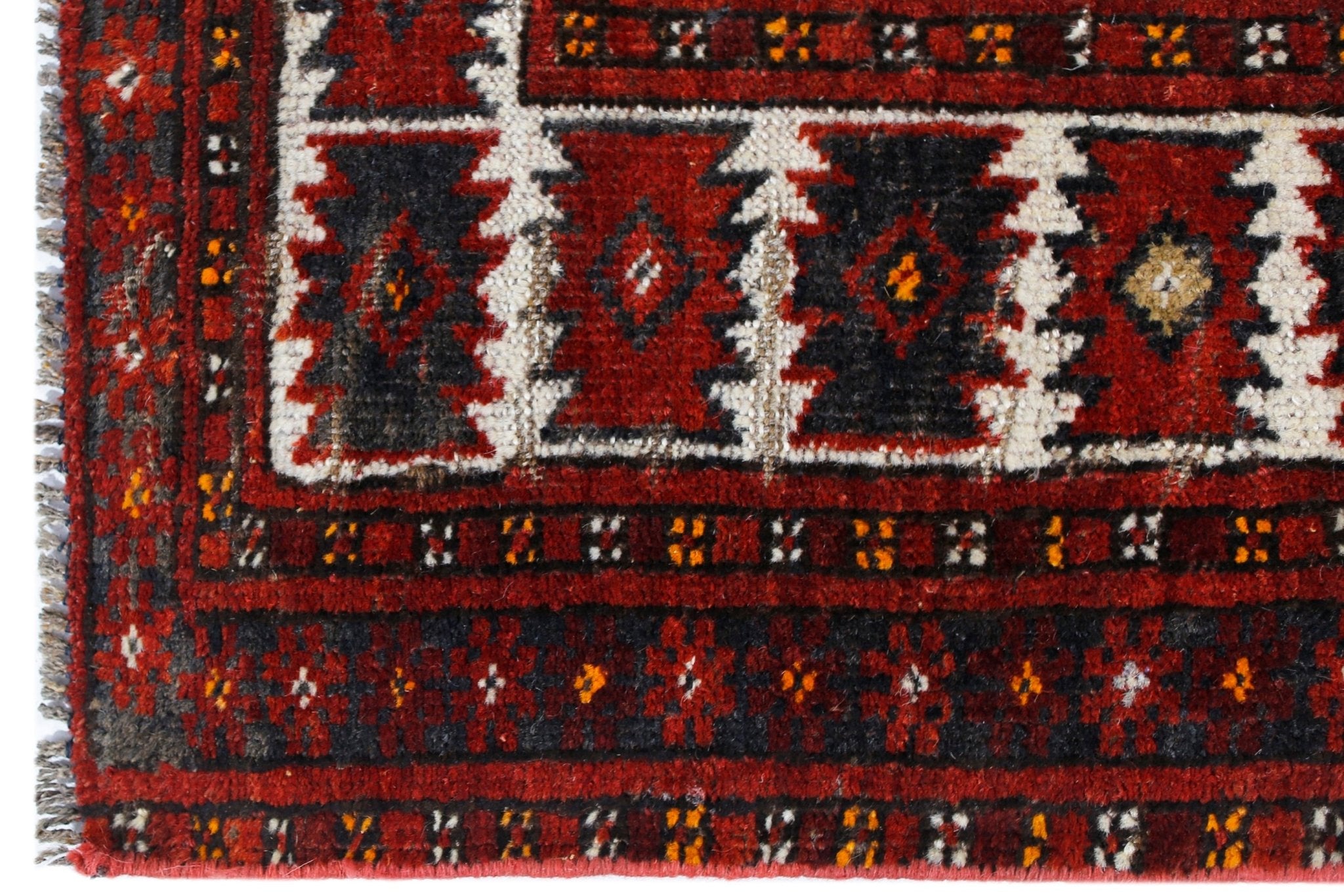 Handmade Vintage Afghan Turkmen Rug | 191 x 130 cm | 6'3" x 4'3" - Najaf Rugs & Textile