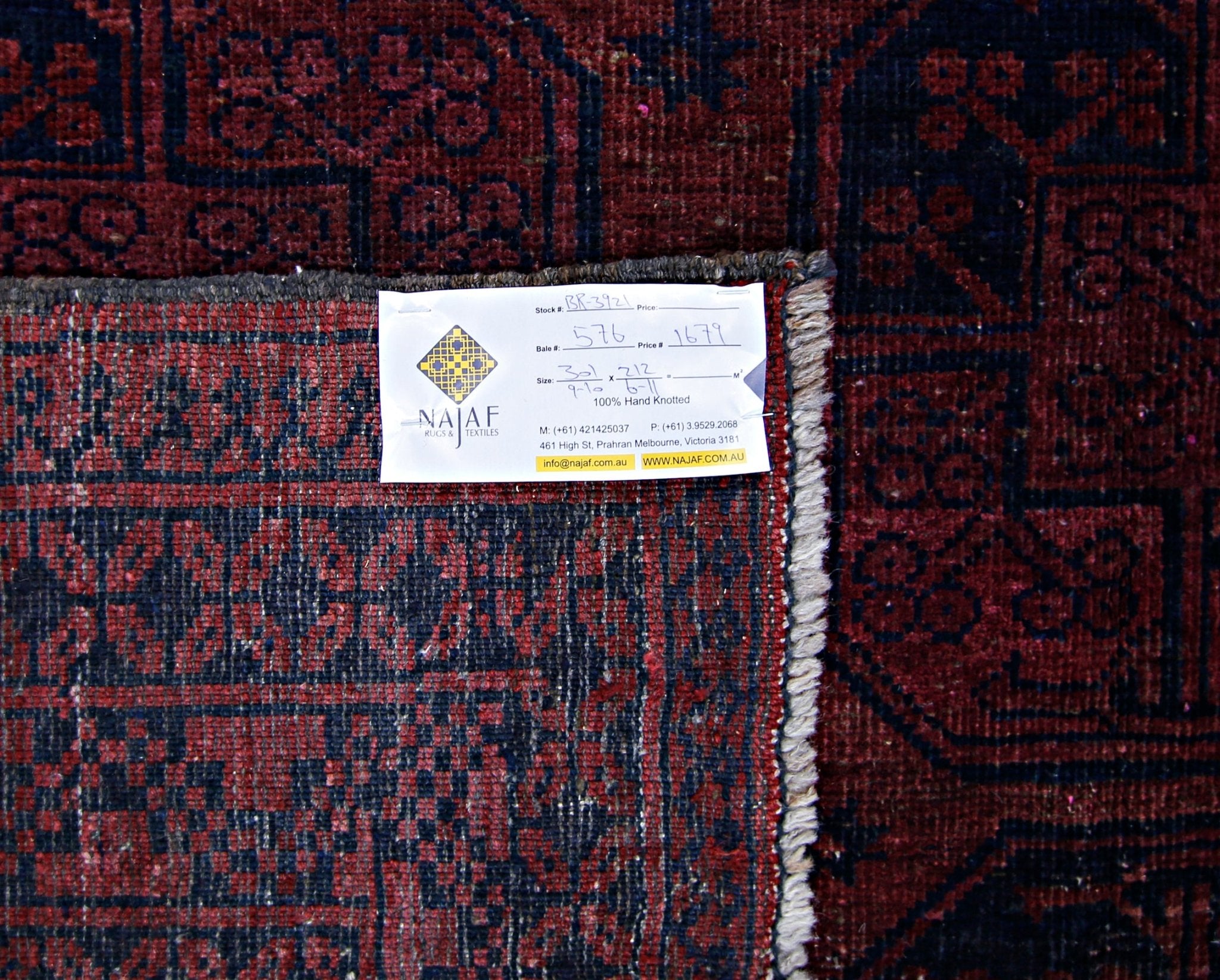 Handmade Vintage Afghan Turkmen Rug | 301 x 212 cm | 9'10" x 6'11" - Najaf Rugs & Textile