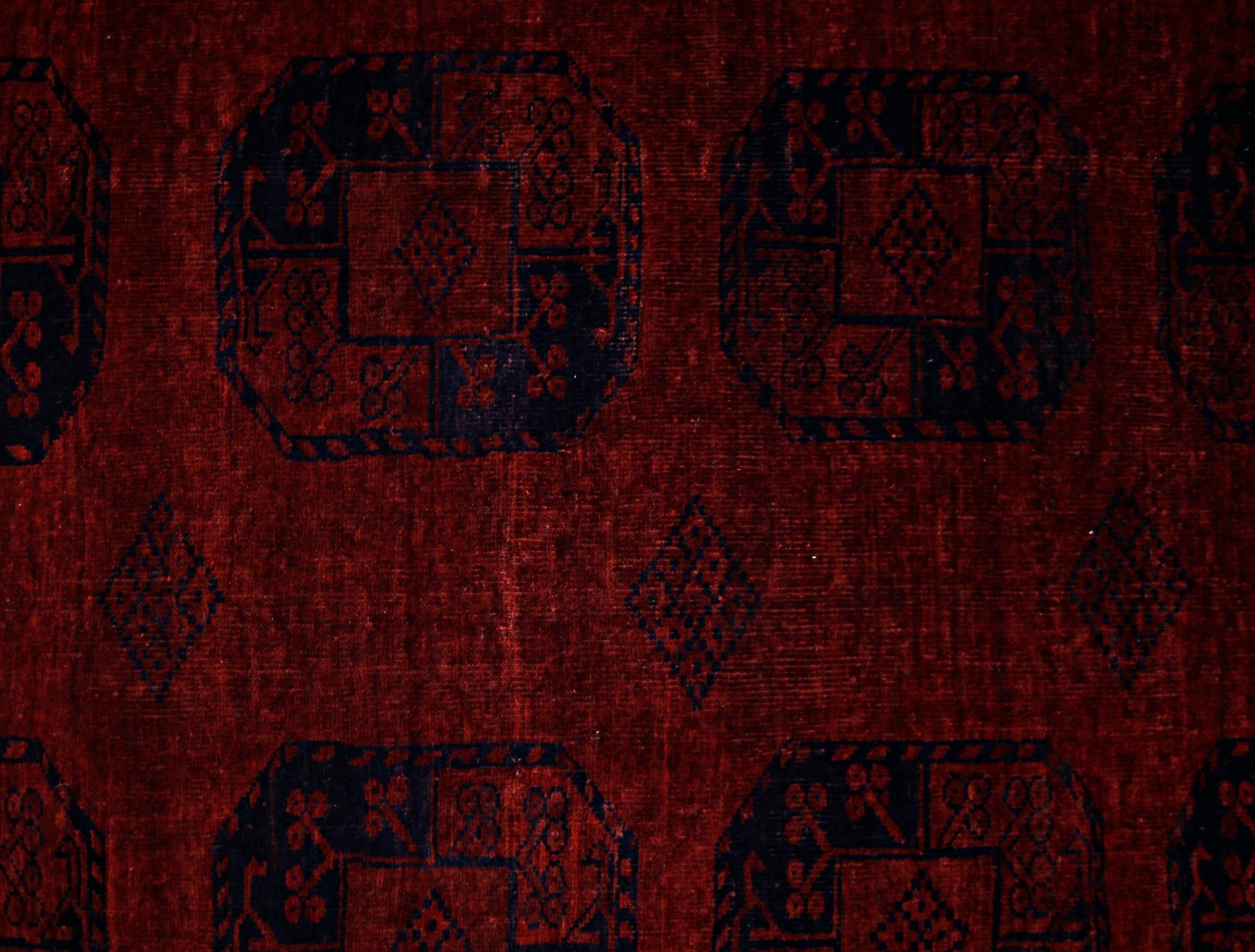 Handmade Vintage Afghan Turkmen Rug | 318 x 254 cm | 10'5" x 8'4" - Najaf Rugs & Textile