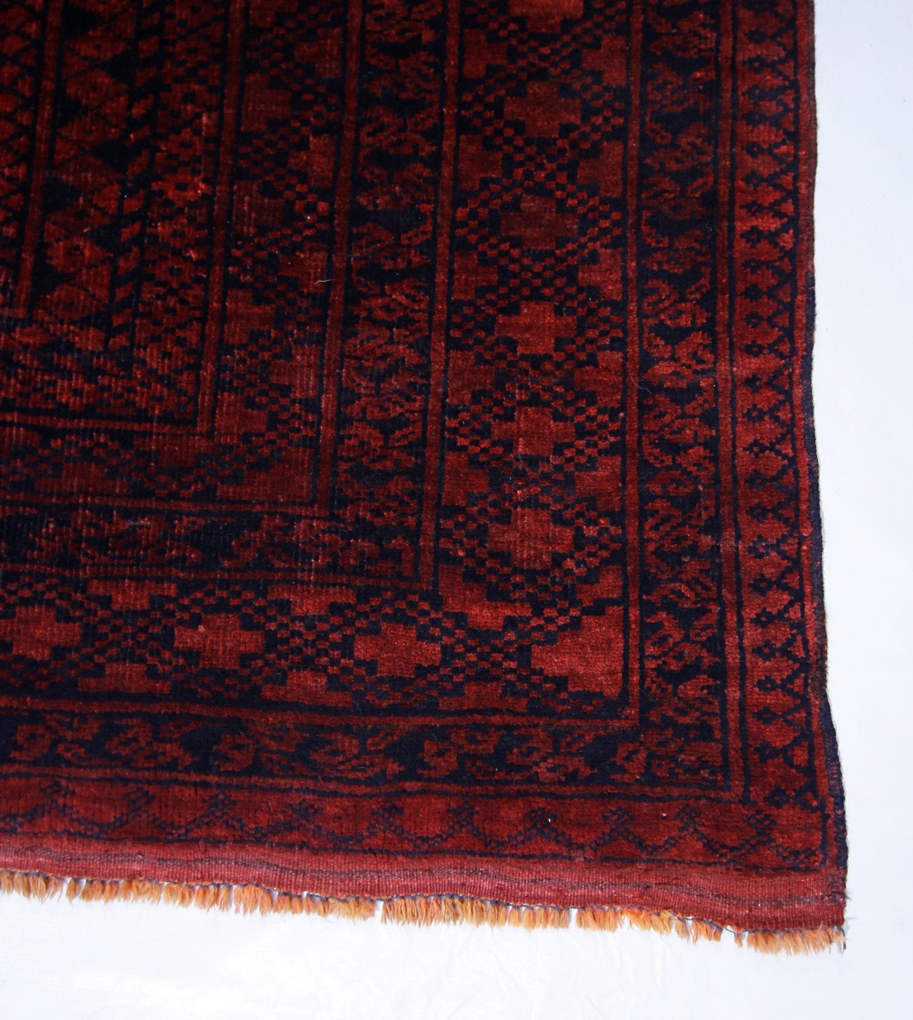 Handmade Vintage Afghan Turkmen Rug | 318 x 254 cm | 10'5" x 8'4" - Najaf Rugs & Textile