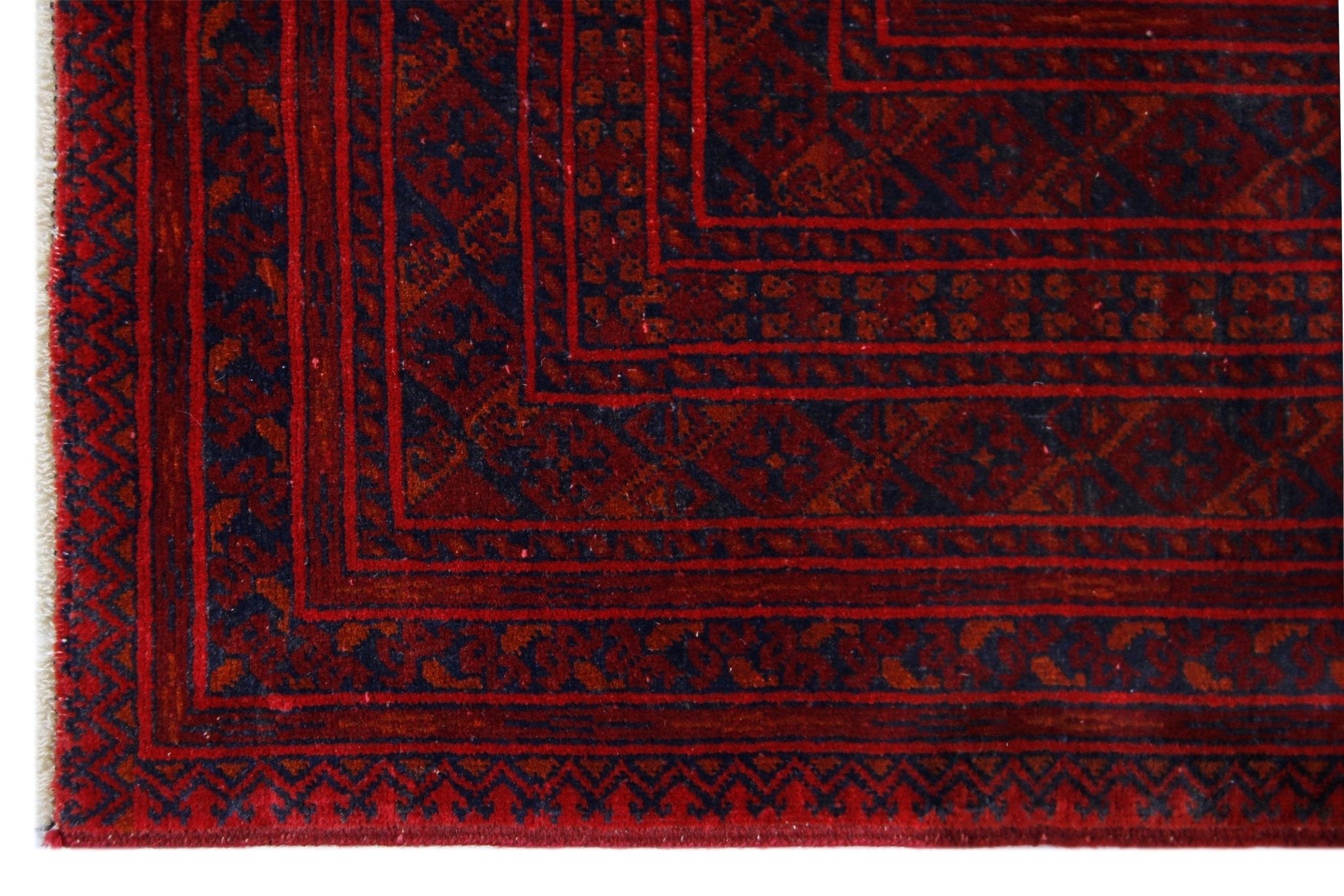 Handmade Vintage Afghan Turkmen Rug | 338 x 259 cm | 11'1" x 8'6" - Najaf Rugs & Textile