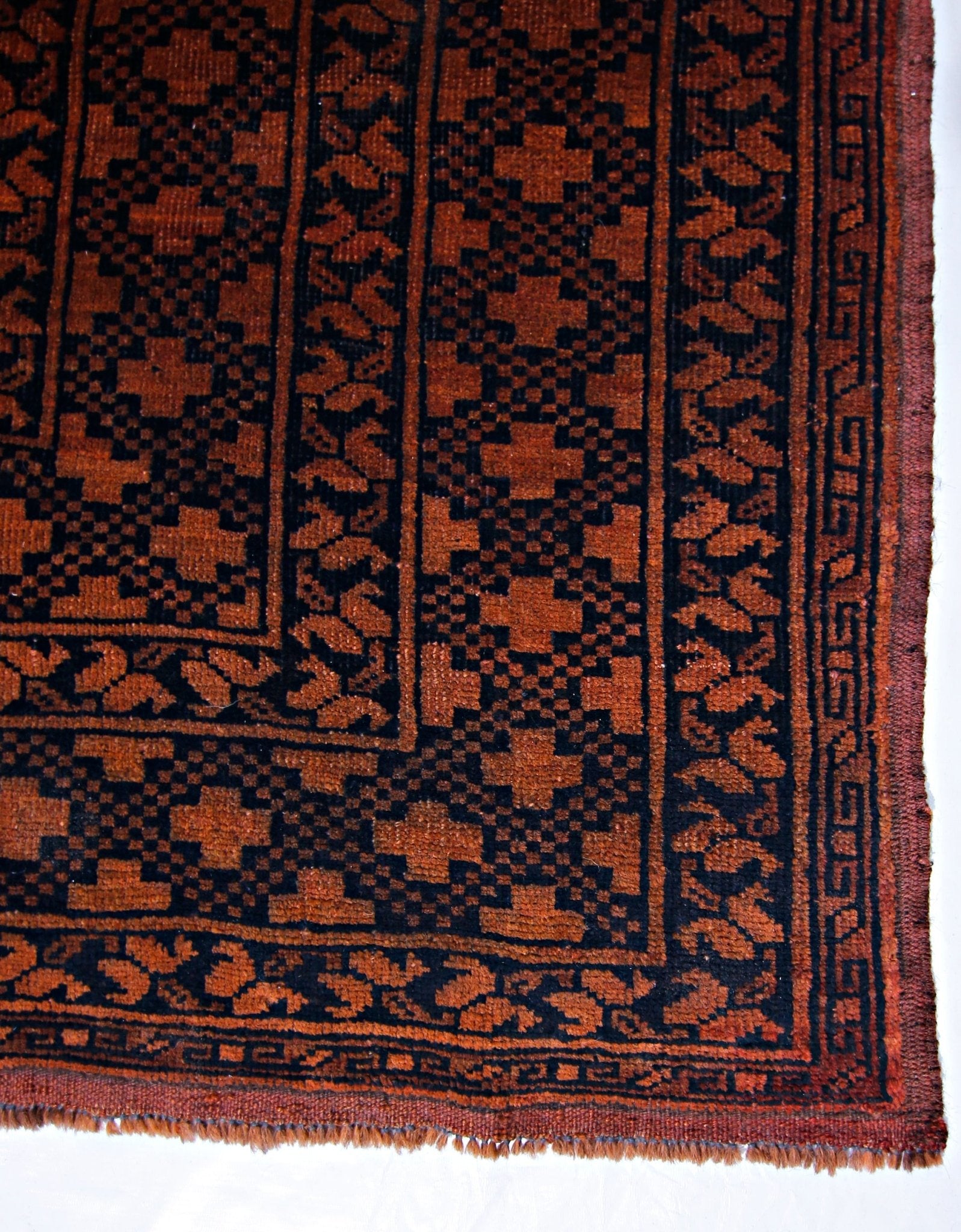 Handmade Vintage Afghan Turkmen Rug | 344 x 361 cm | 11'3" x 8'7" - Najaf Rugs & Textile