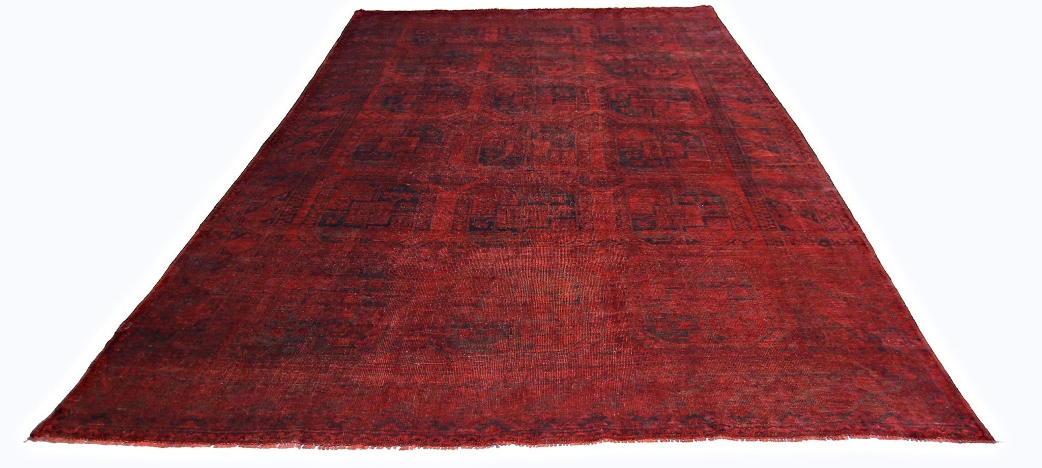 Handmade Vintage Afghan Turkmen Rug | 352 x 236 cm | 11'6" x 7'9" - Najaf Rugs & Textile