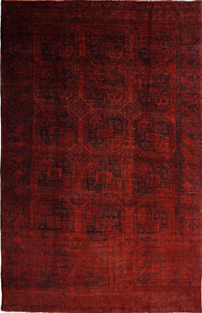 Handmade Vintage Afghan Turkmen Rug | 352 x 236 cm | 11'6" x 7'9" - Najaf Rugs & Textile