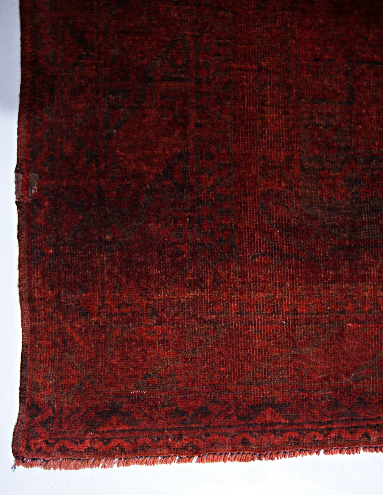 Handmade Vintage Afghan Turkmen Rug | 352 x 236 cm | 11'6" x 7'9" - Najaf Rugs & Textile