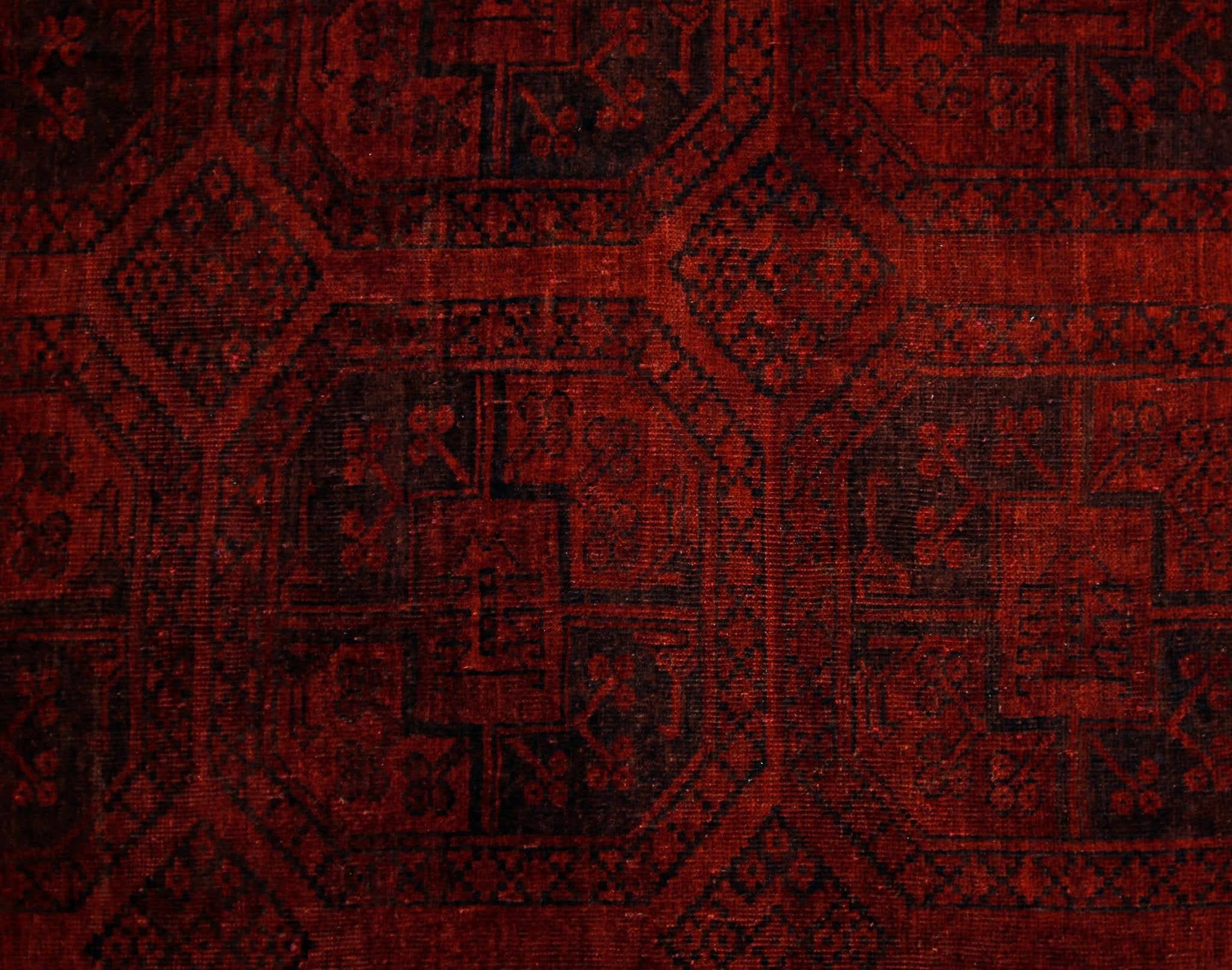 Handmade Vintage Afghan Turkmen Rug | 352 x 236 cm | 11'6" x 7'9" - Najaf Rugs & Textile