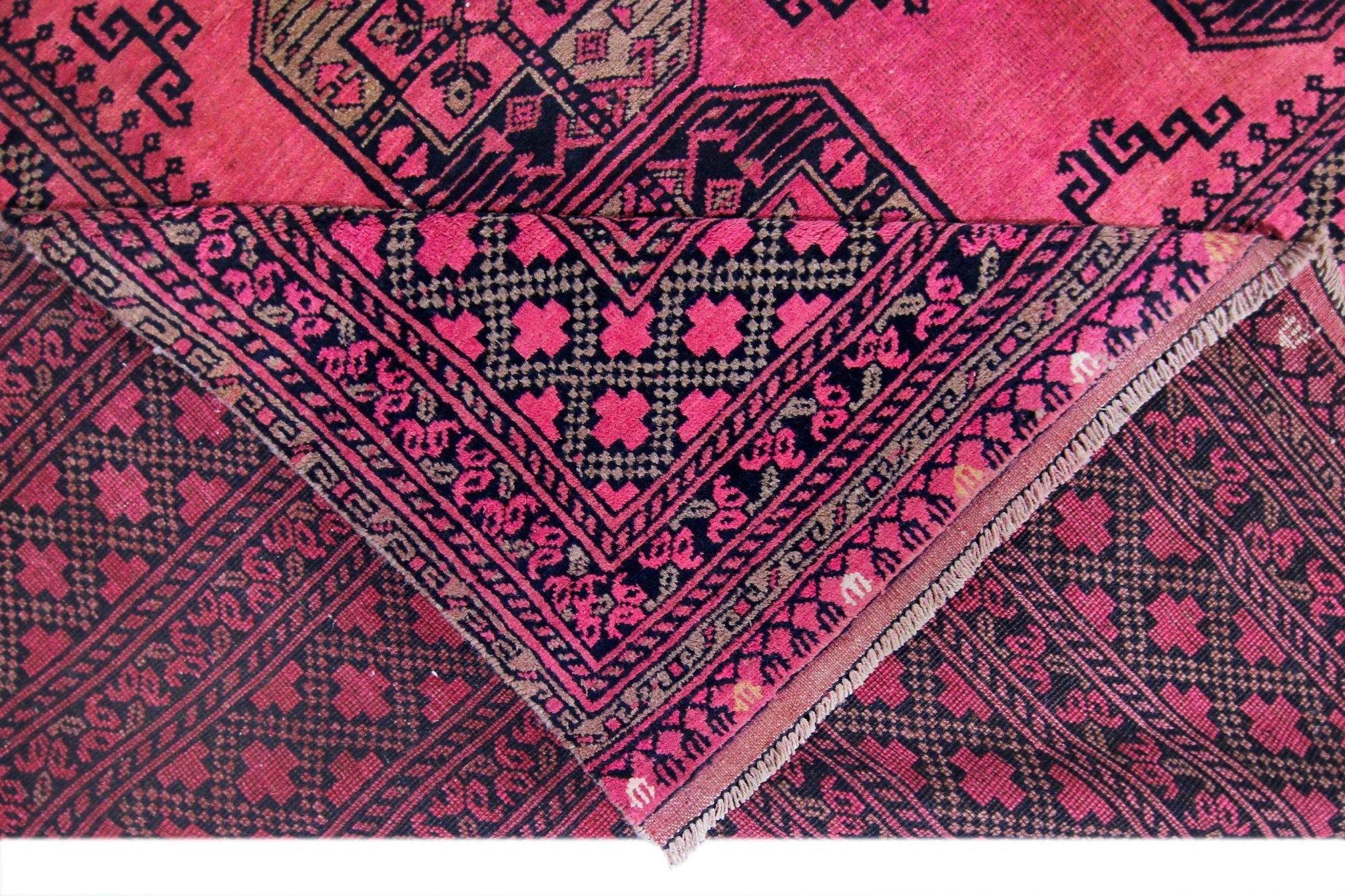 Handmade Vintage Afghan Turkmen Rug | 392 x 306 cm | 12'10" x 10'1" - Najaf Rugs & Textile