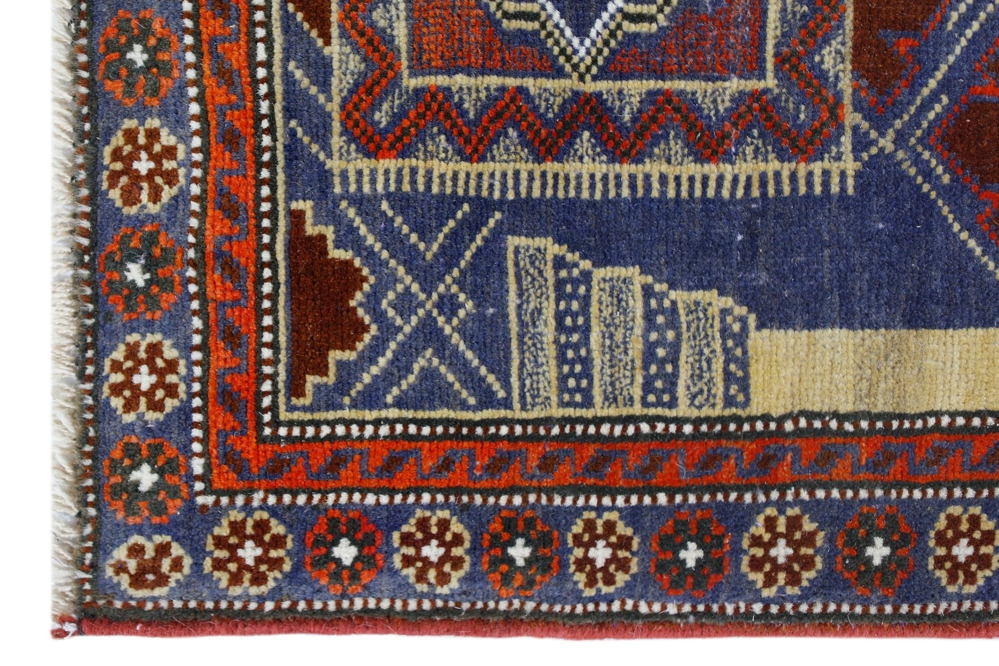 Handmade Vintage Balouch Prayer Rug | 136 x 79 cm | 4'6" x 2'7" - Najaf Rugs & Textile
