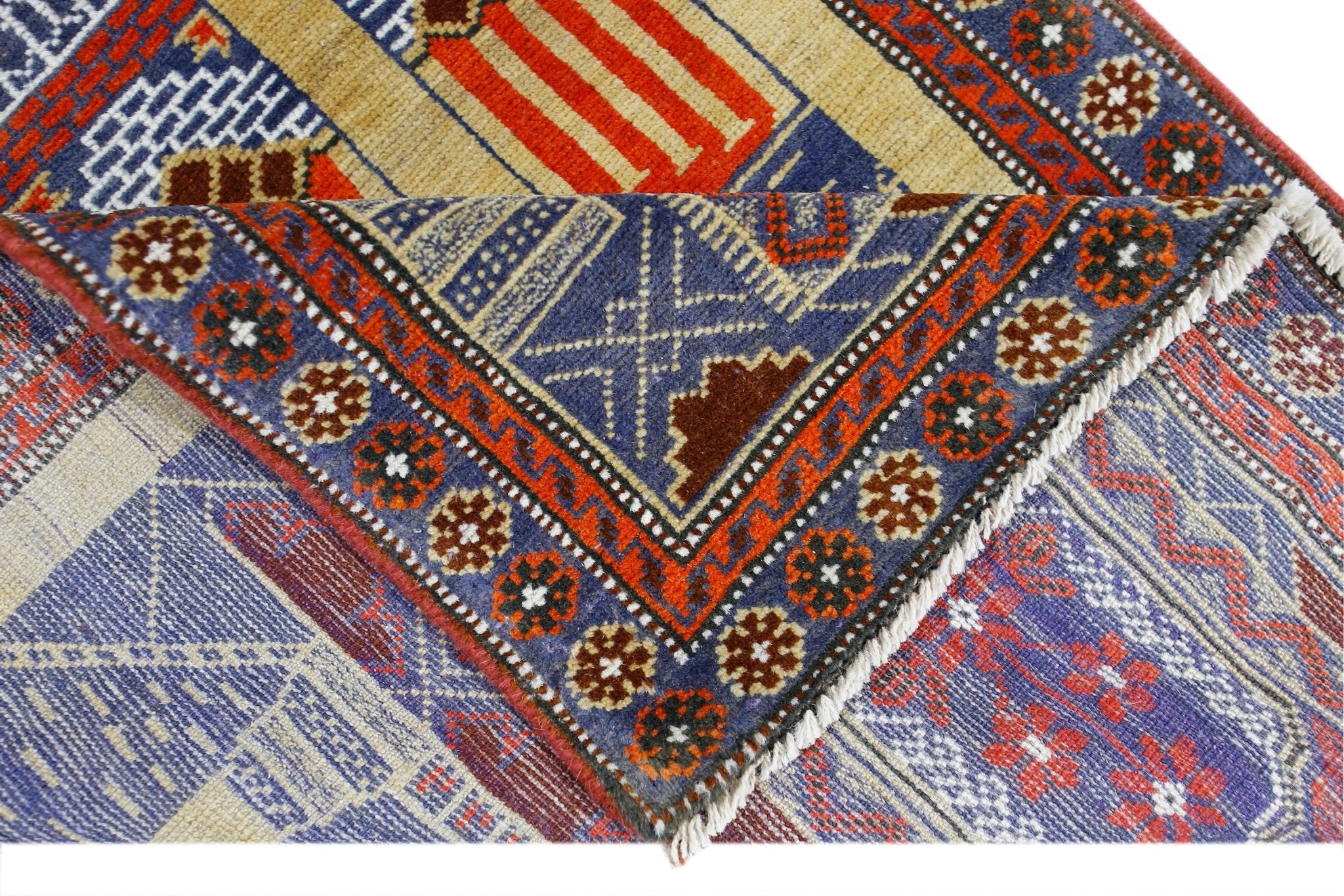 Handmade Vintage Balouch Prayer Rug | 136 x 79 cm | 4'6" x 2'7" - Najaf Rugs & Textile