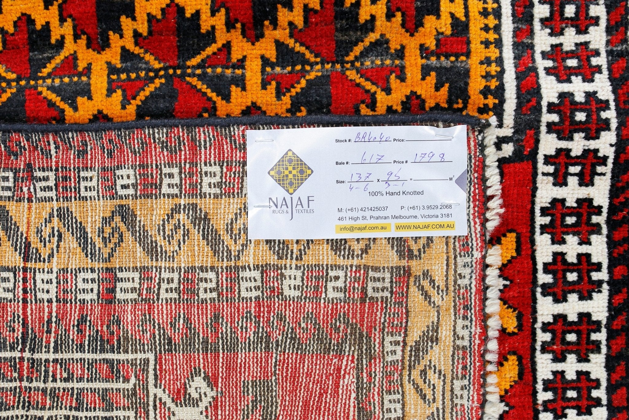 Handmade Vintage Balouch Prayer Rug | 137 x 95 cm | 4'6" x 3'1" - Najaf Rugs & Textile