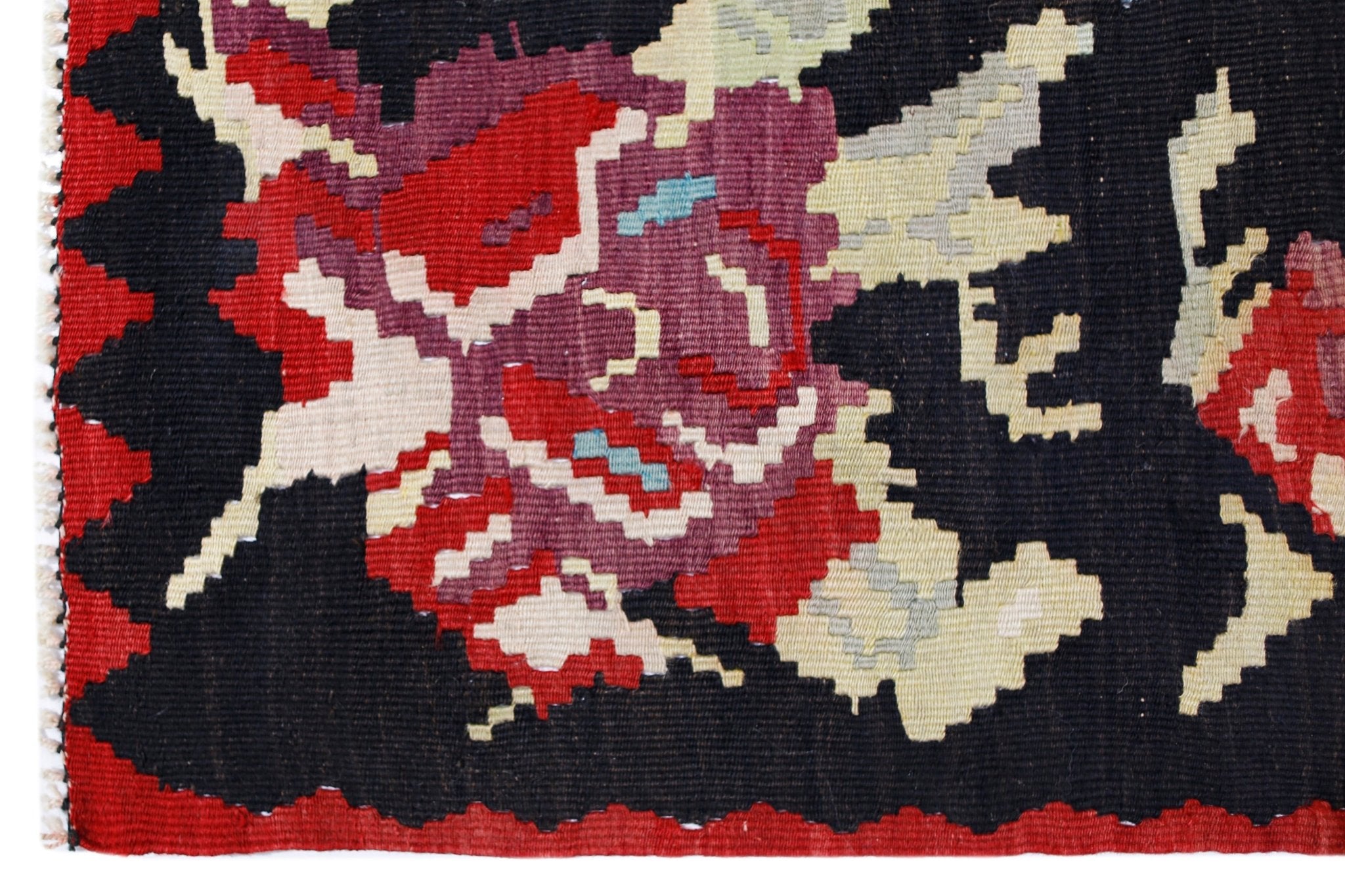 Handmade Vintage Caucasian Karabagh Kilim | 286 x 219 cm | 9'5" x 7'2" - Najaf Rugs & Textile