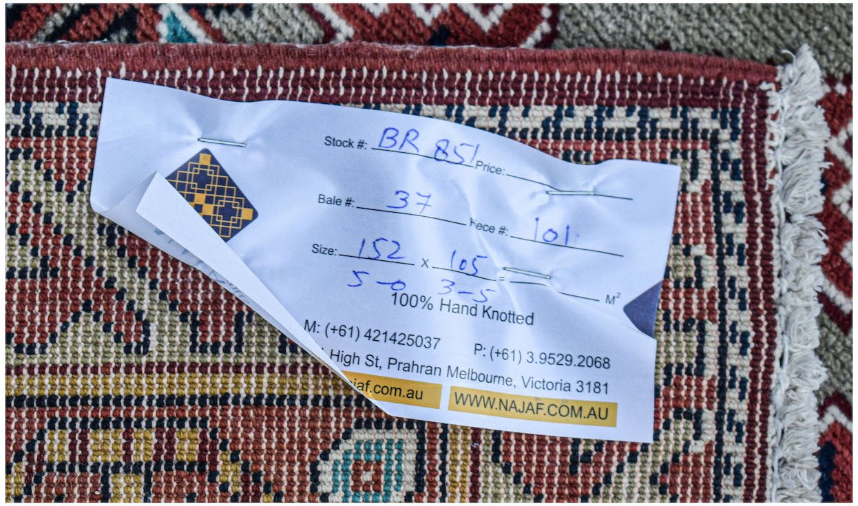 Handmade Vintage Caucasian Kazak Rug | 152 x 105 cm | 5' x 3'5" - Najaf Rugs & Textile