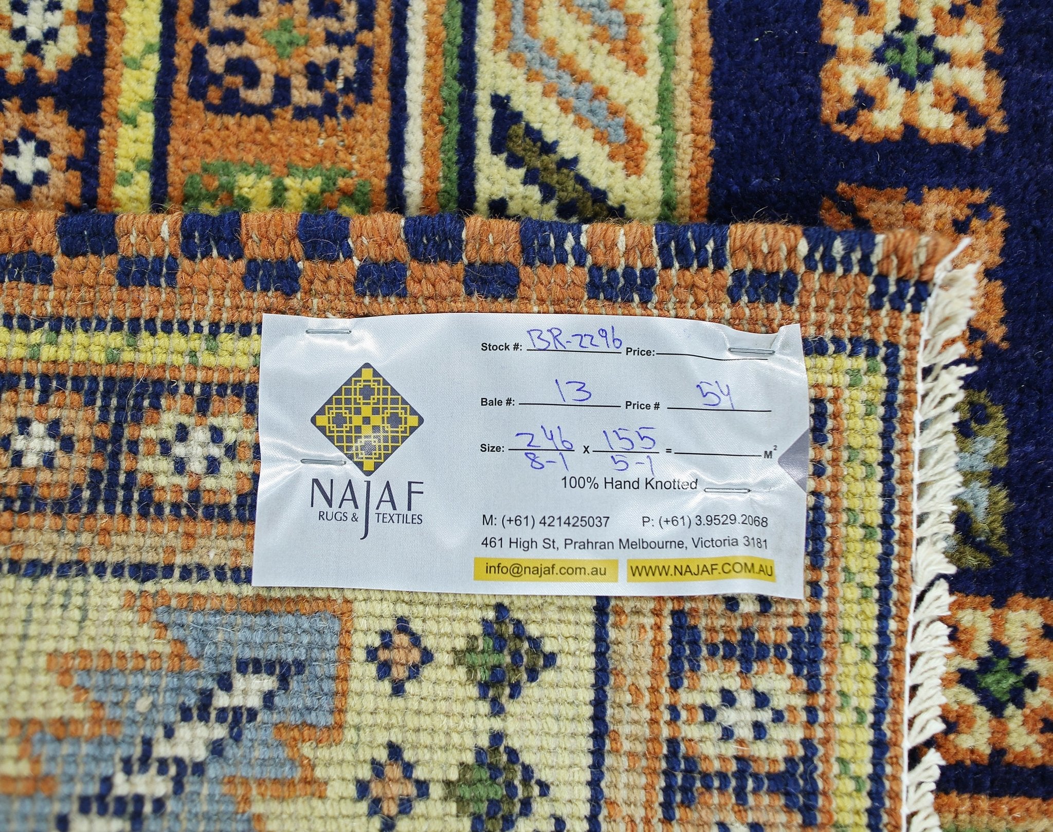 Handmade Vintage Caucasian Kazakh Rug | 246 x 155 cm | 8'1" x 5'1" - Najaf Rugs & Textile