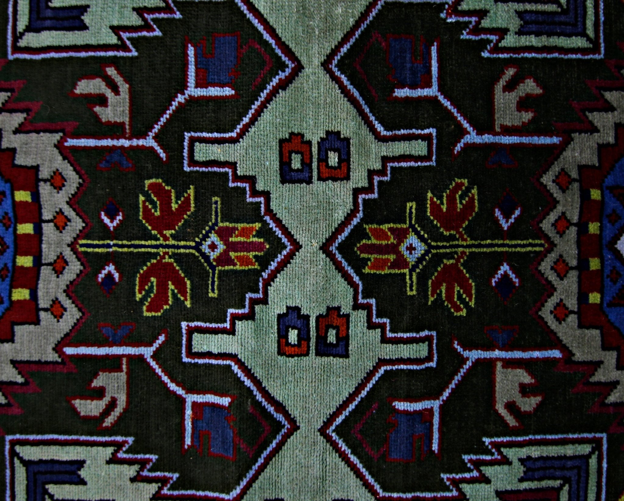 Handmade Vintage Caucasian Rug | 172 x 126 cm | 5'8" x 4'1" - Najaf Rugs & Textile
