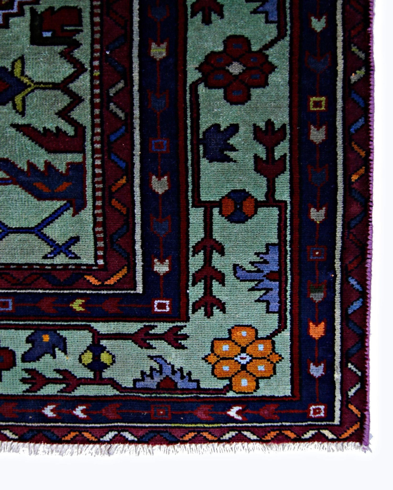 Handmade Vintage Caucasian Rug | 172 x 126 cm | 5'8" x 4'1" - Najaf Rugs & Textile