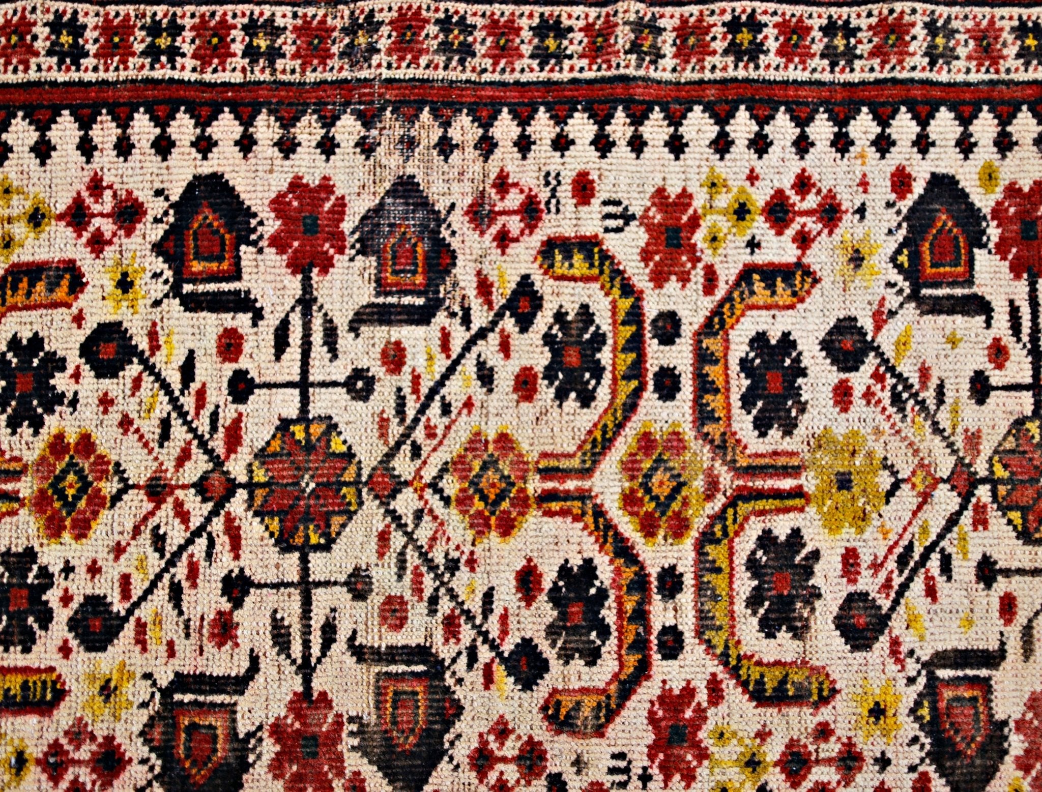 Handmade Vintage Caucasian Rug | 175 x 91 cm | 5'9" x 3' - Najaf Rugs & Textile