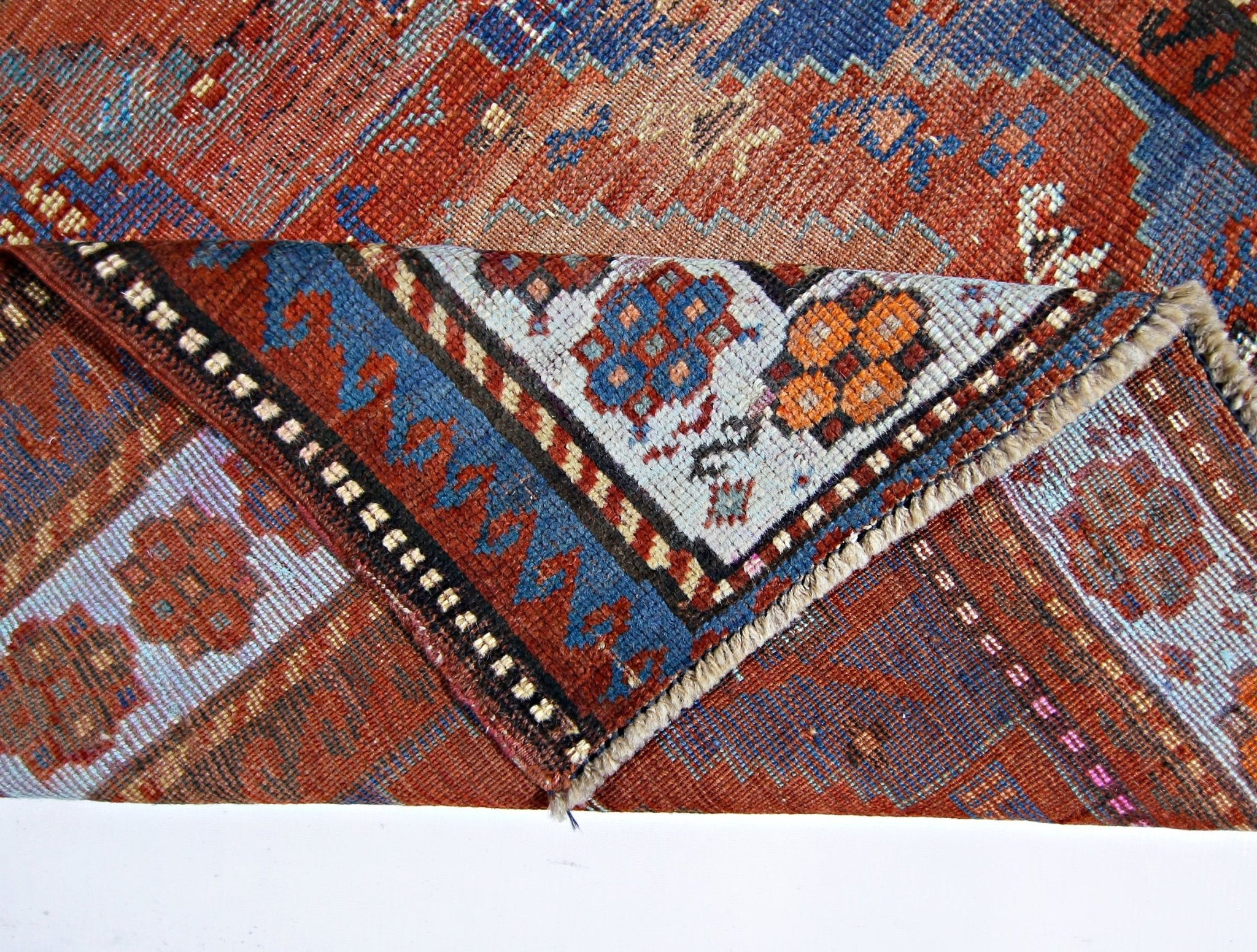 Handmade Vintage Caucasian Rug | 187 x 108 cm | 6'2" x 3'7" - Najaf Rugs & Textile