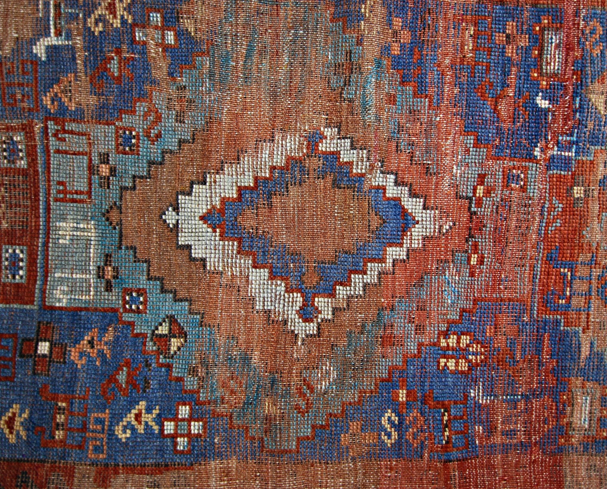 Handmade Vintage Caucasian Rug | 187 x 108 cm | 6'2" x 3'7" - Najaf Rugs & Textile